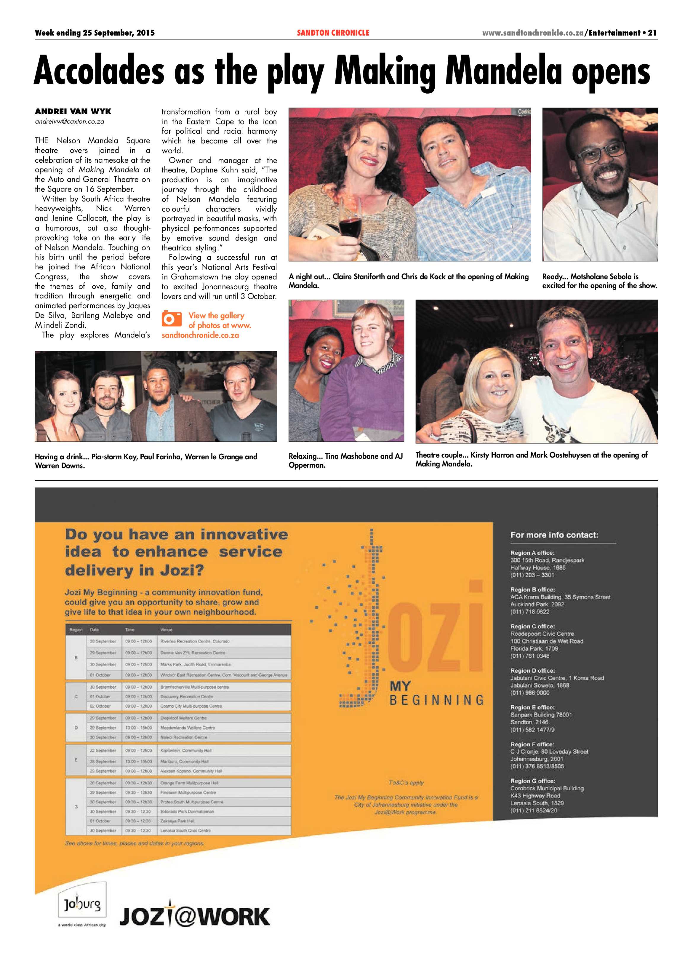 Sandton Chronicle 25 September 2015 page 29