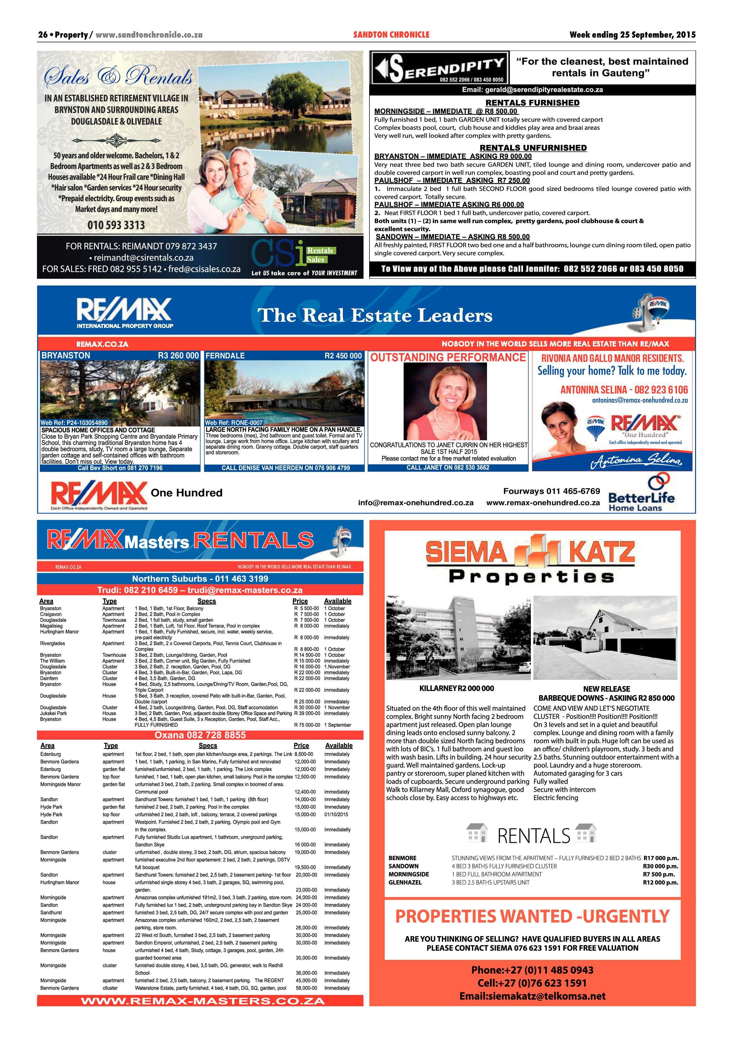 Sandton Chronicle 25 September 2015 page 34