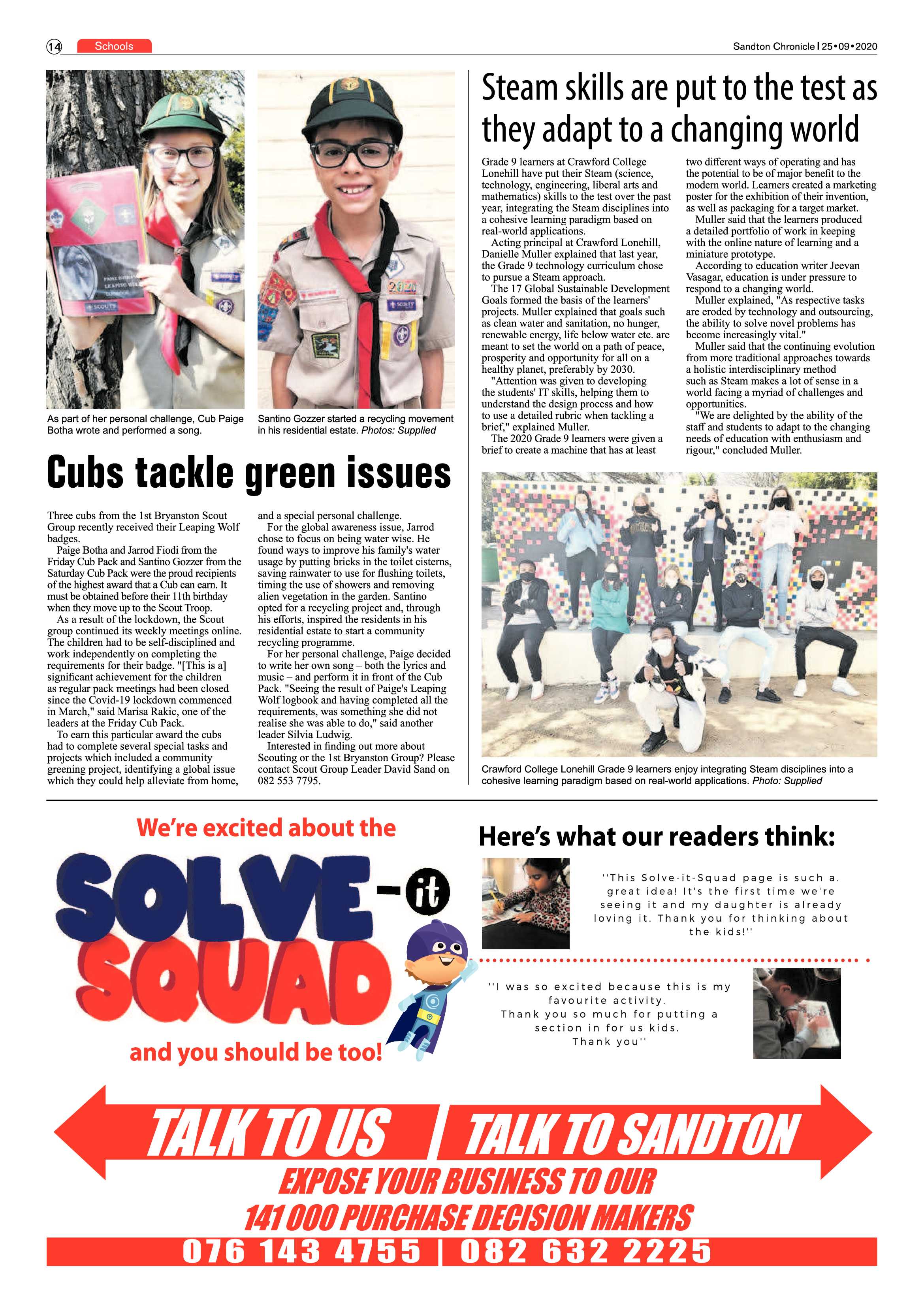 Sandton Chronicle 25 September 2020 page 14