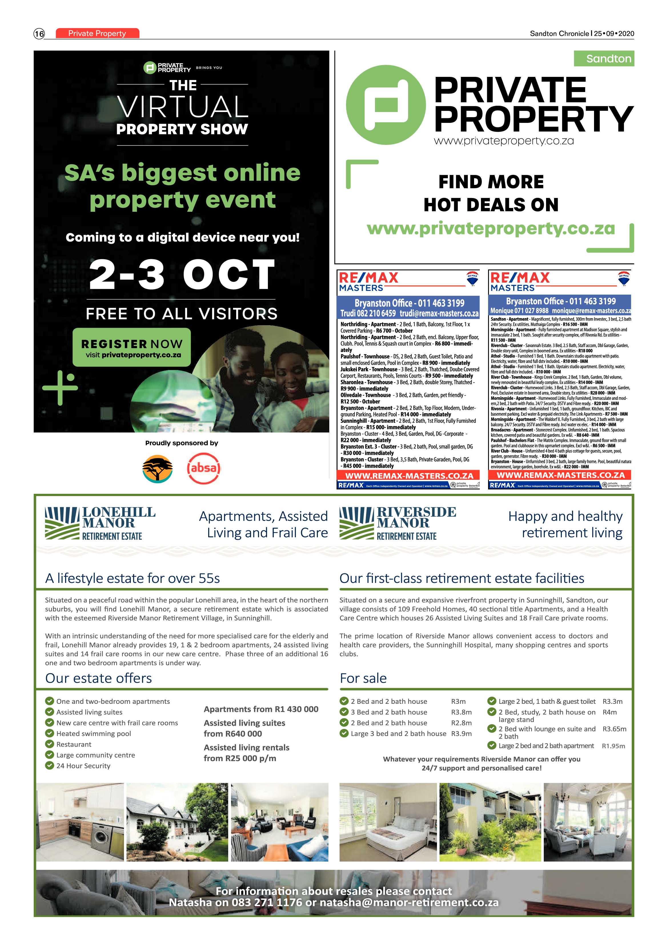 Sandton Chronicle 25 September 2020 page 16