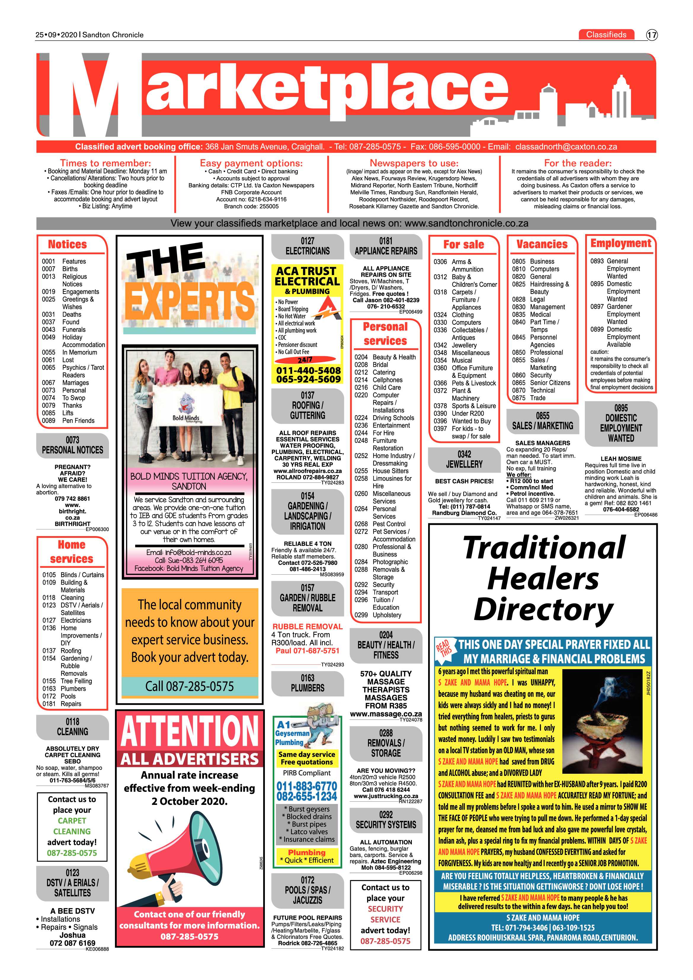 Sandton Chronicle 25 September 2020 page 17