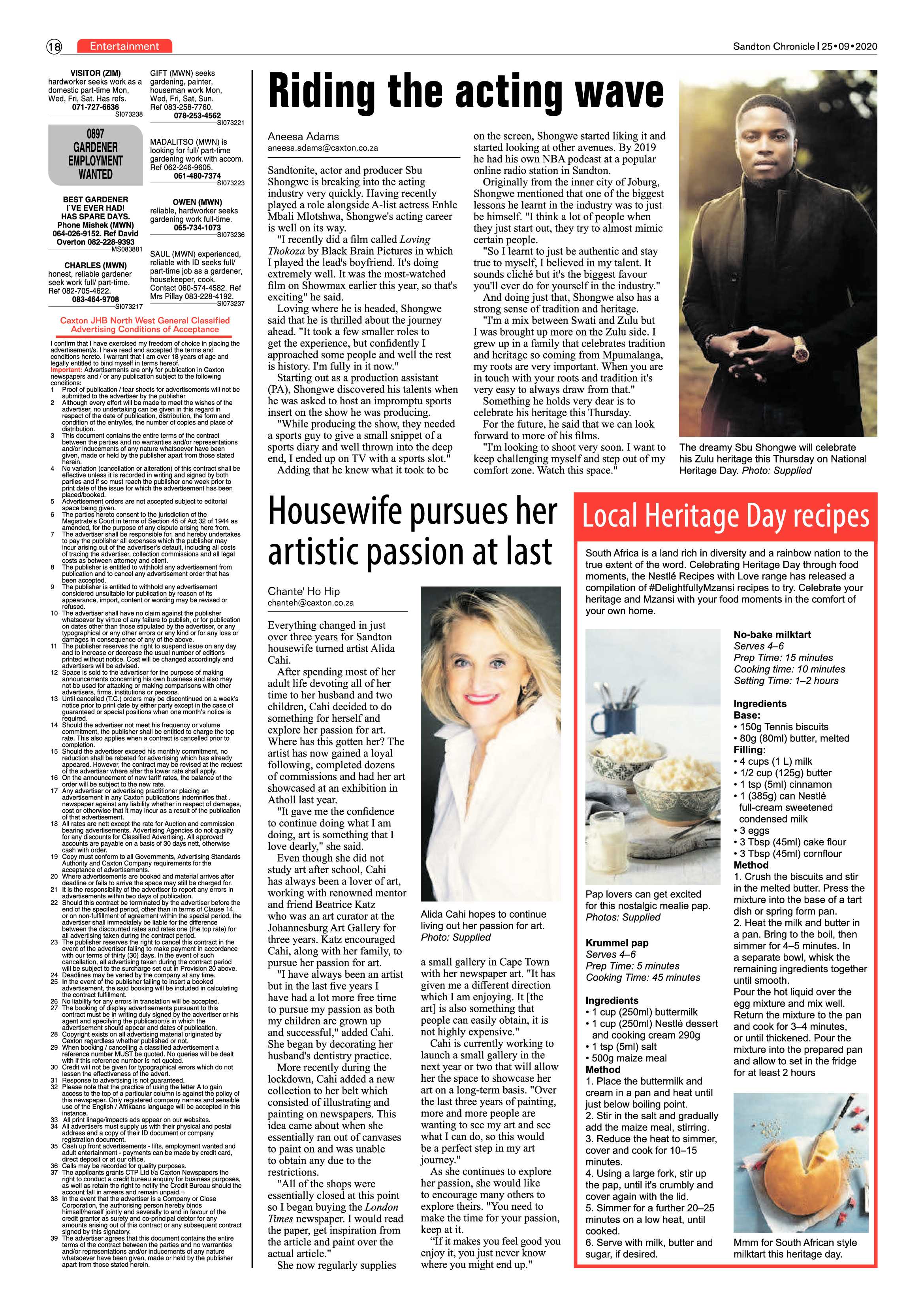 Sandton Chronicle 25 September 2020 page 18