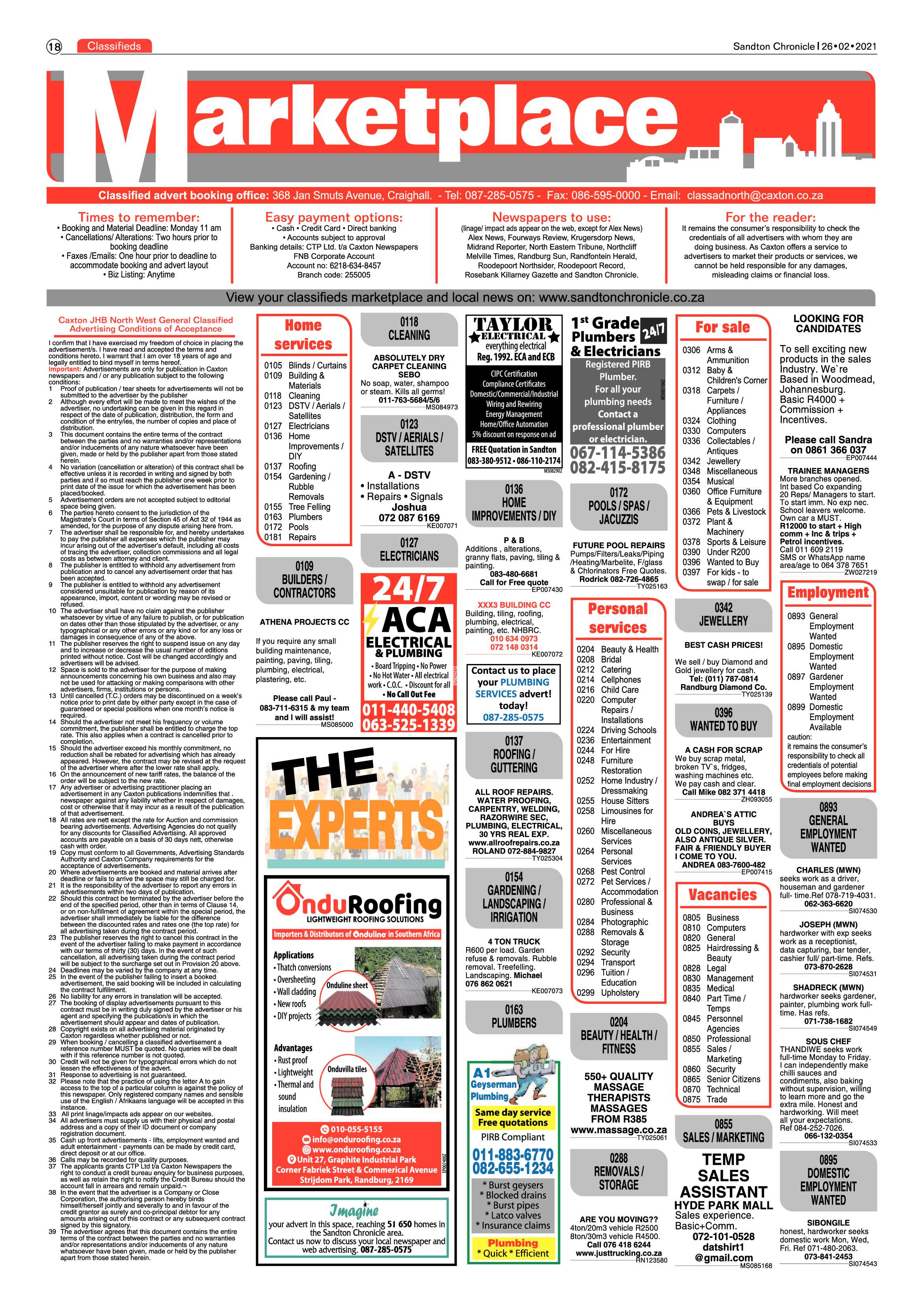 Sandton Chronicle 26 February 2021 page 18