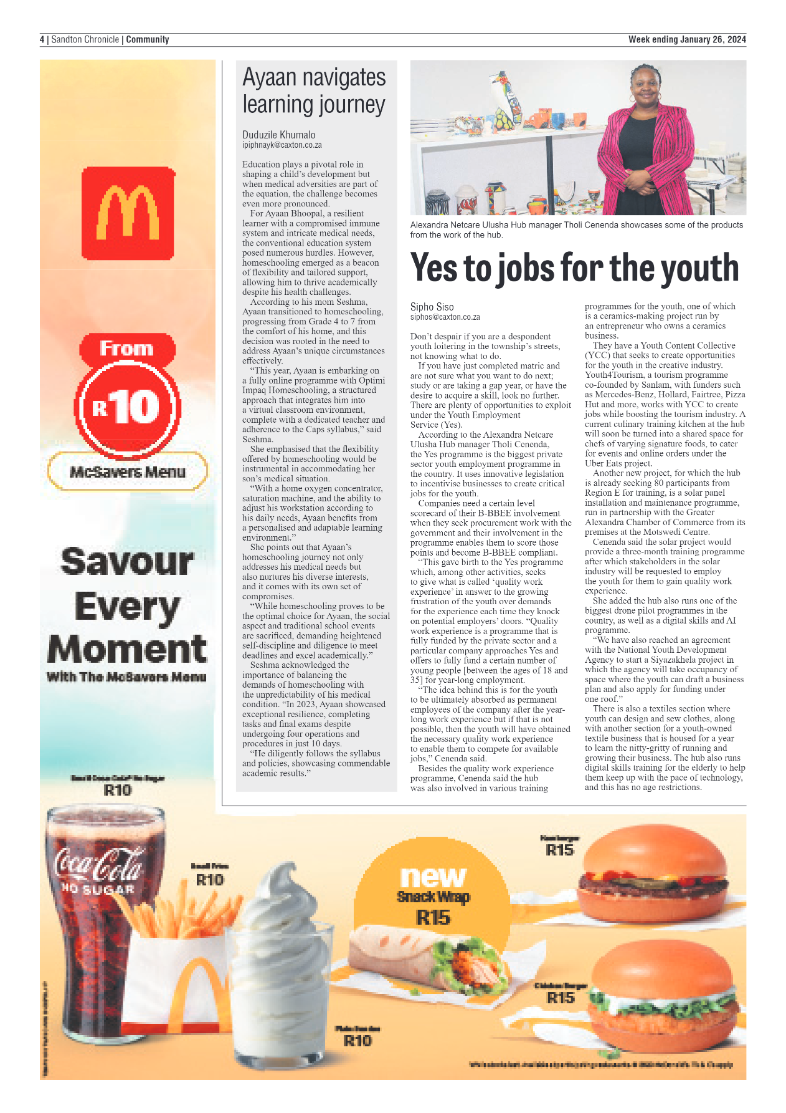 Sandton Chronicle 26 January 2024 page 4