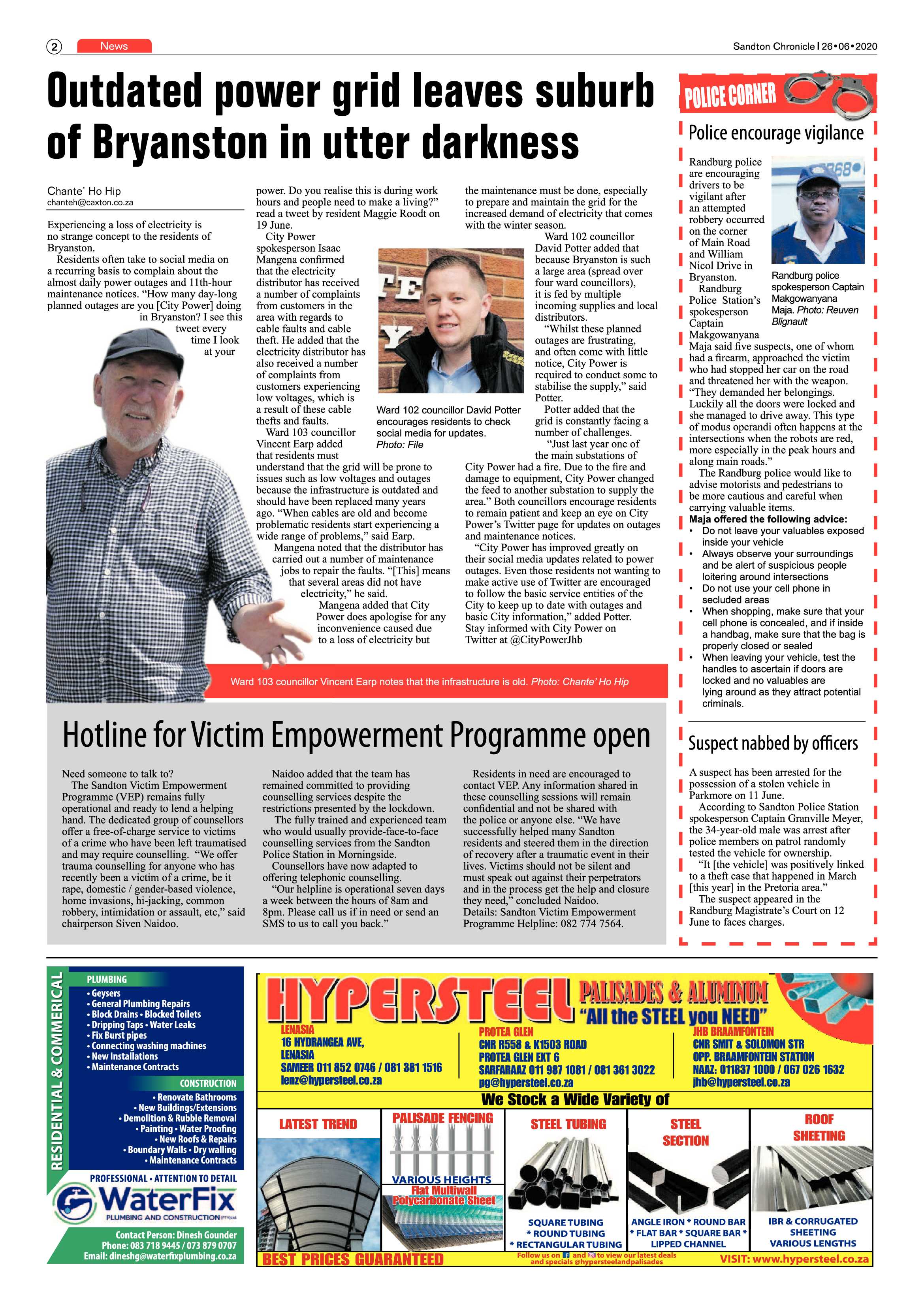 Sandton Chronicle 26 June 2020 page 2