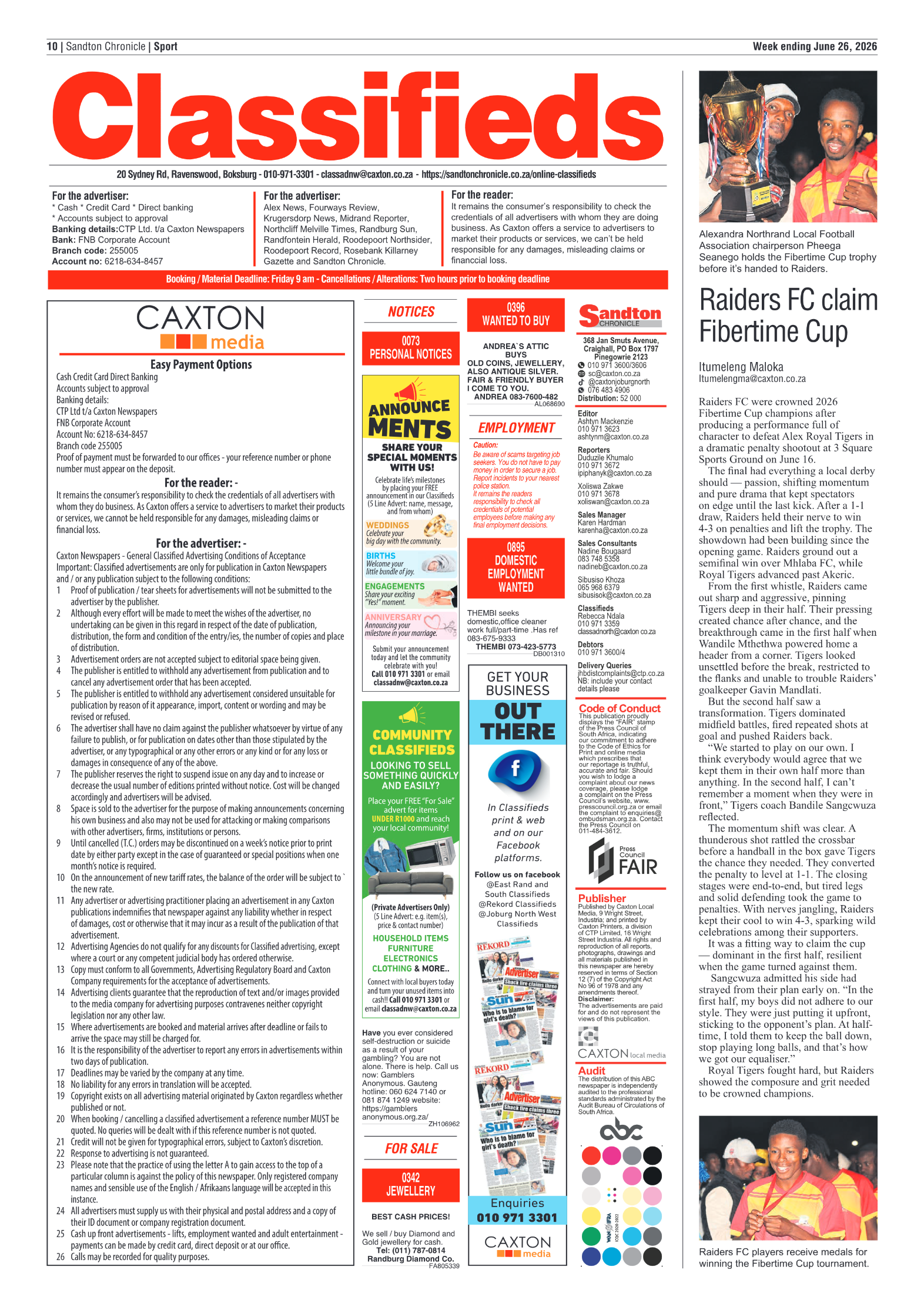 Sandton Chronicle 26 June 2026 page 10