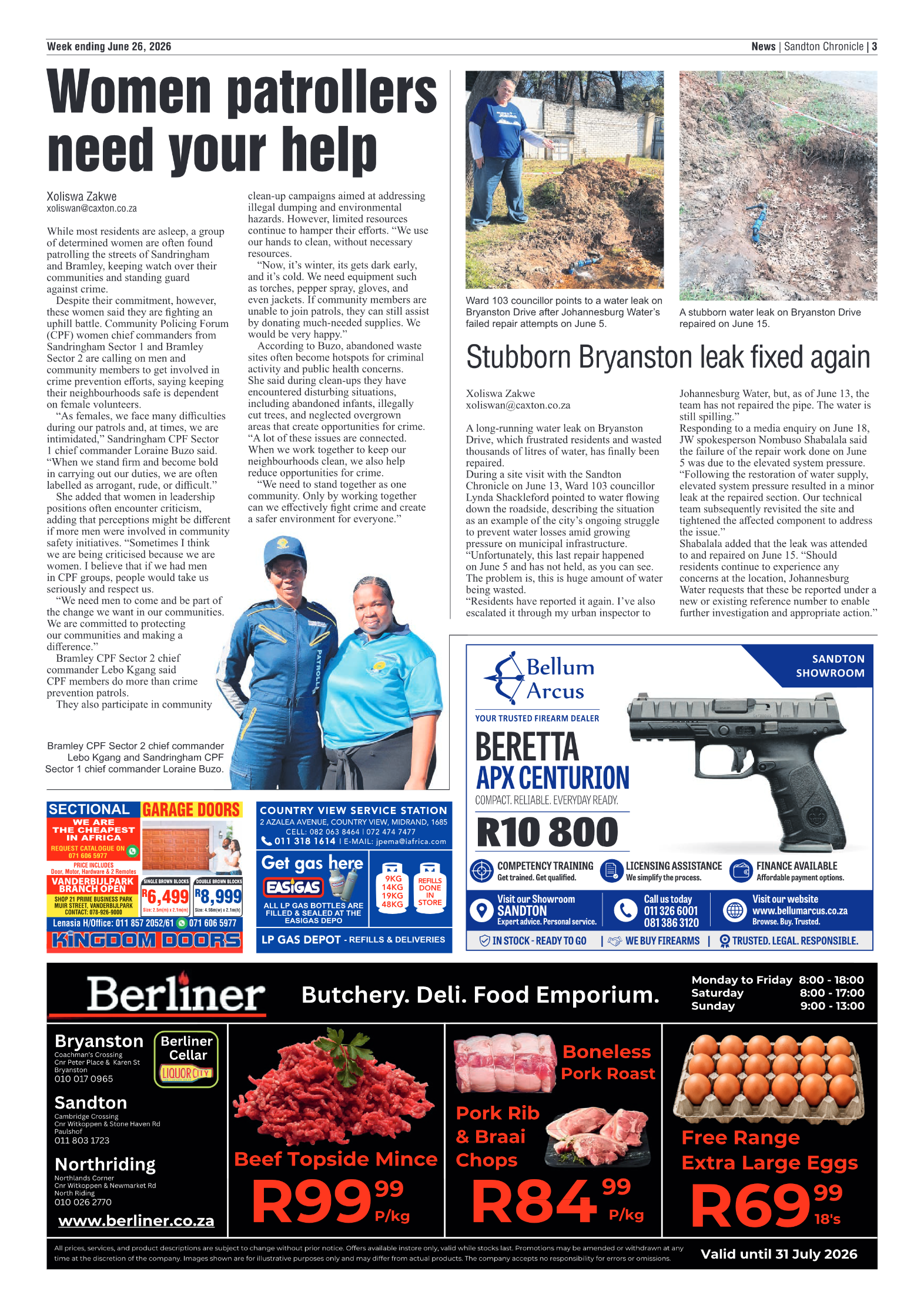 Sandton Chronicle 26 June 2026 page 3