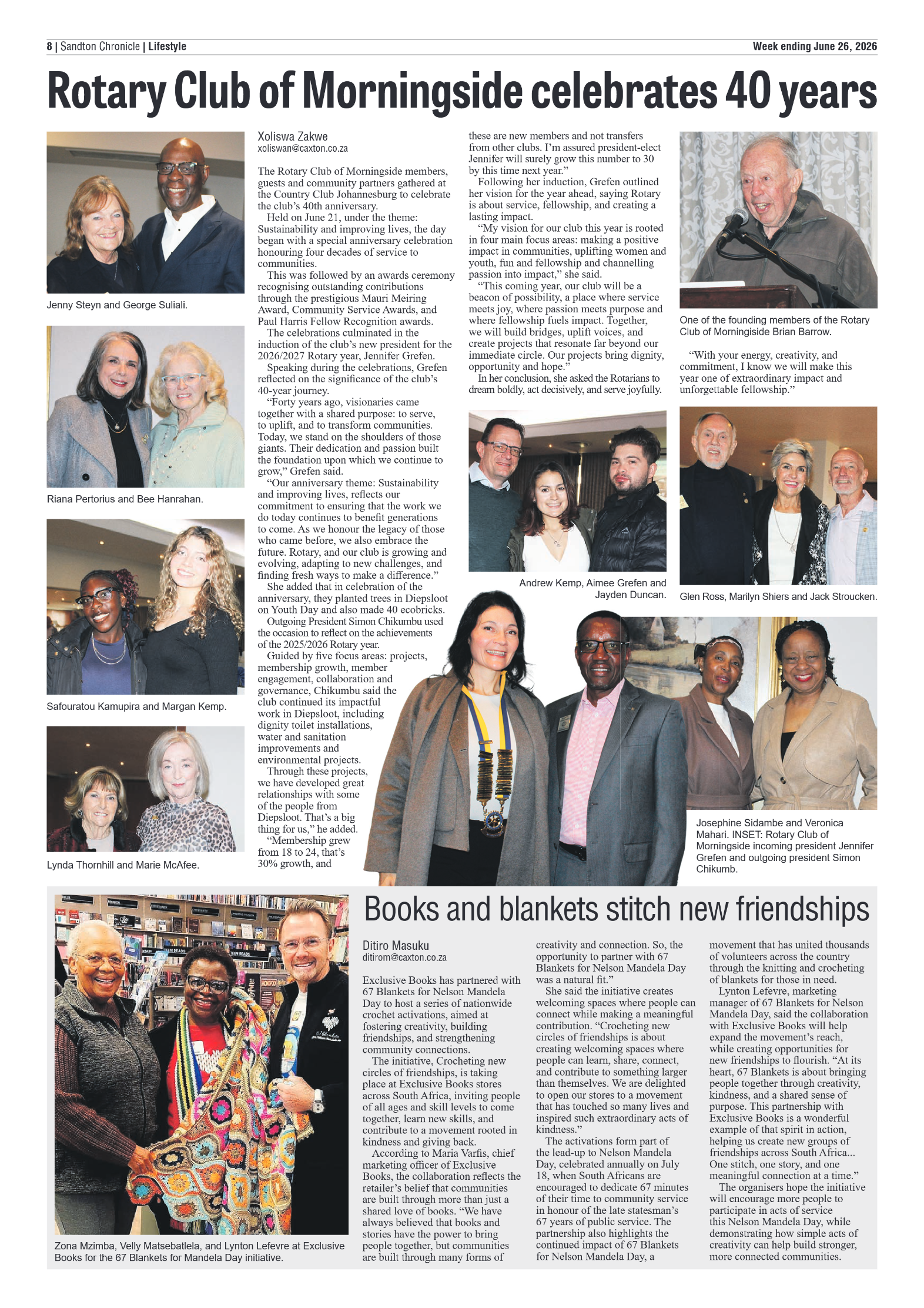 Sandton Chronicle 26 June 2026 page 8