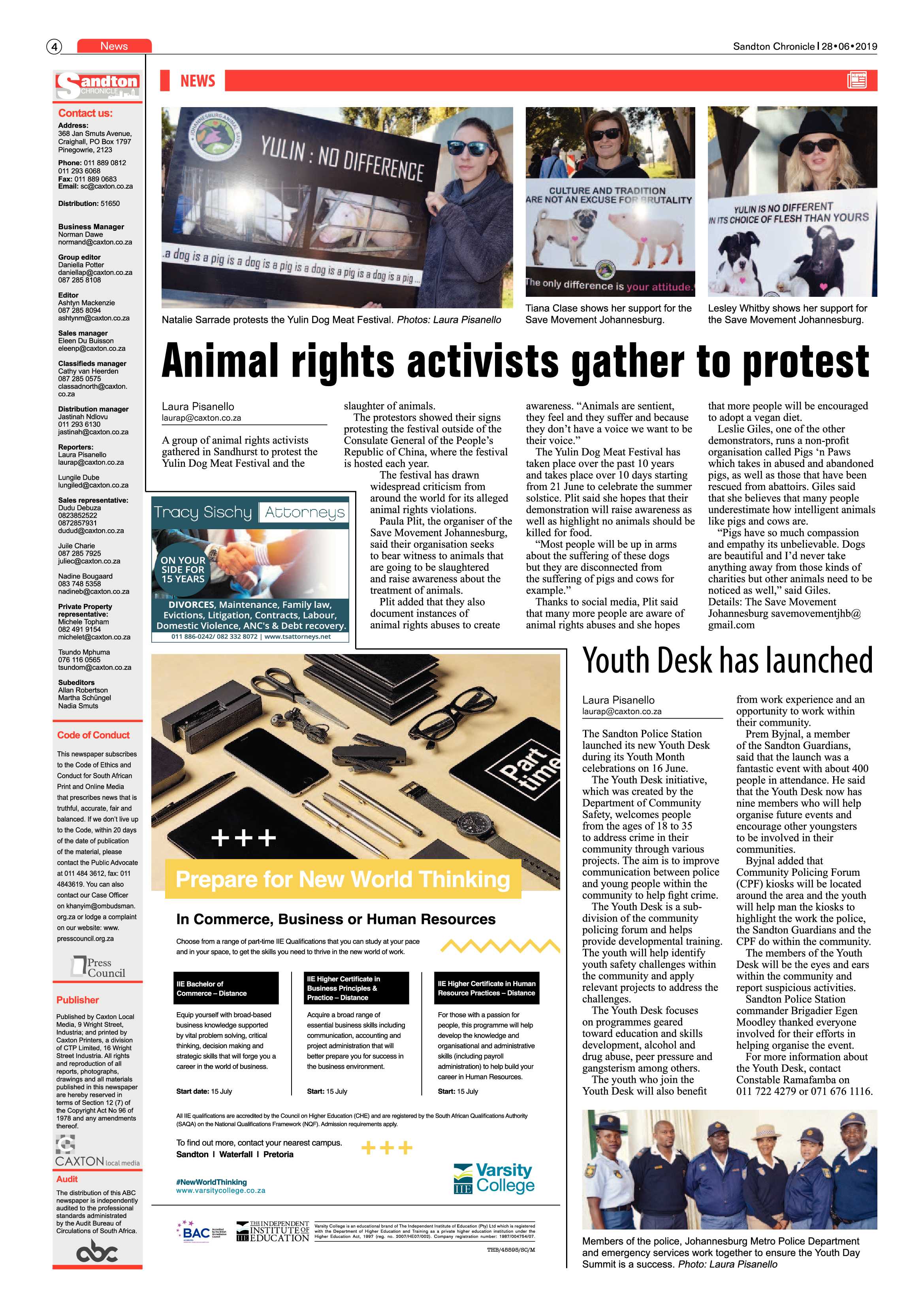 Sandton Chronicle 26 June, 2019 page 4