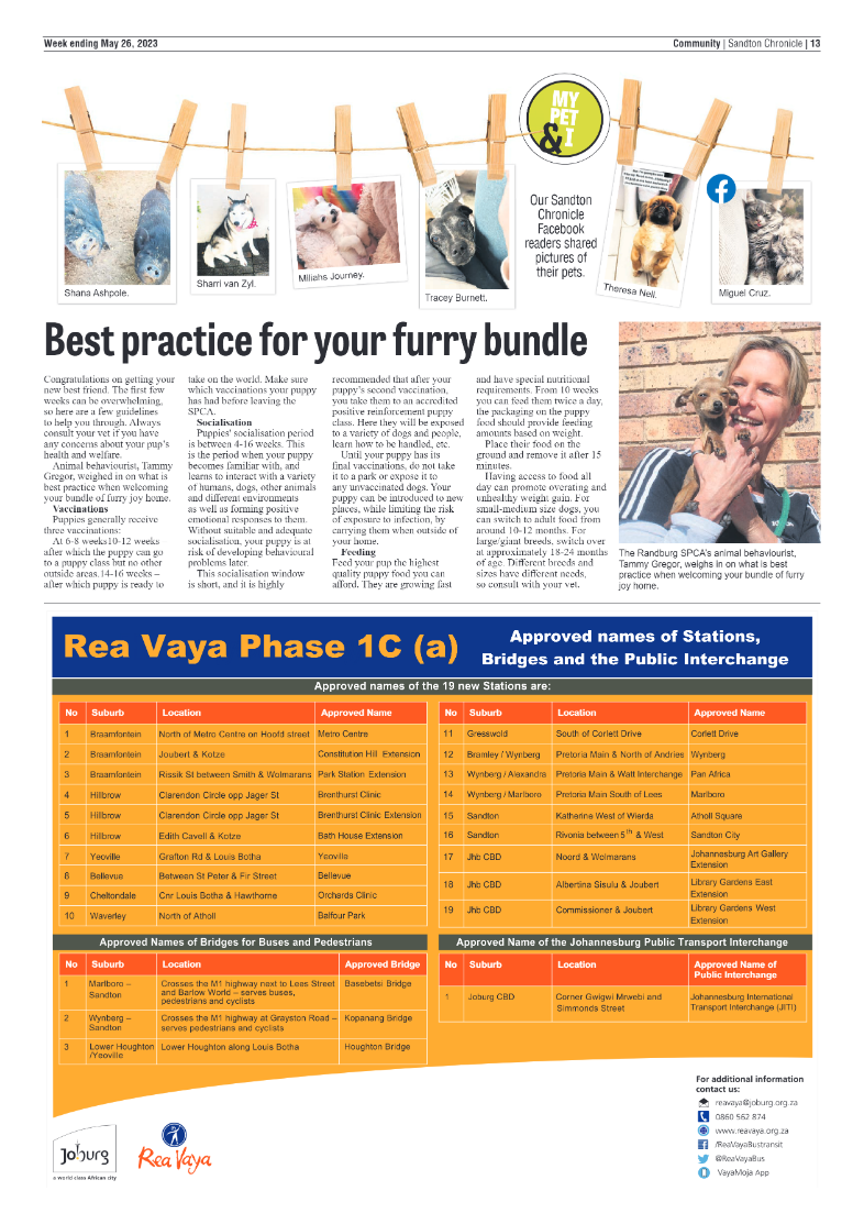 Sandton Chronicle 26 May 2023 page 13