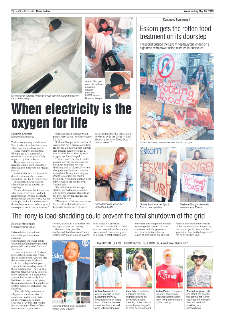 Sandton Chronicle 26 May 2023 page 2