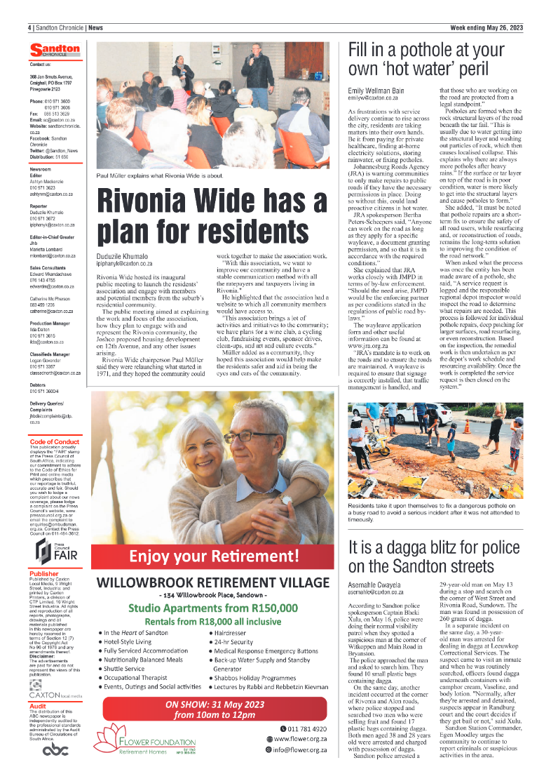 Sandton Chronicle 26 May 2023 page 4