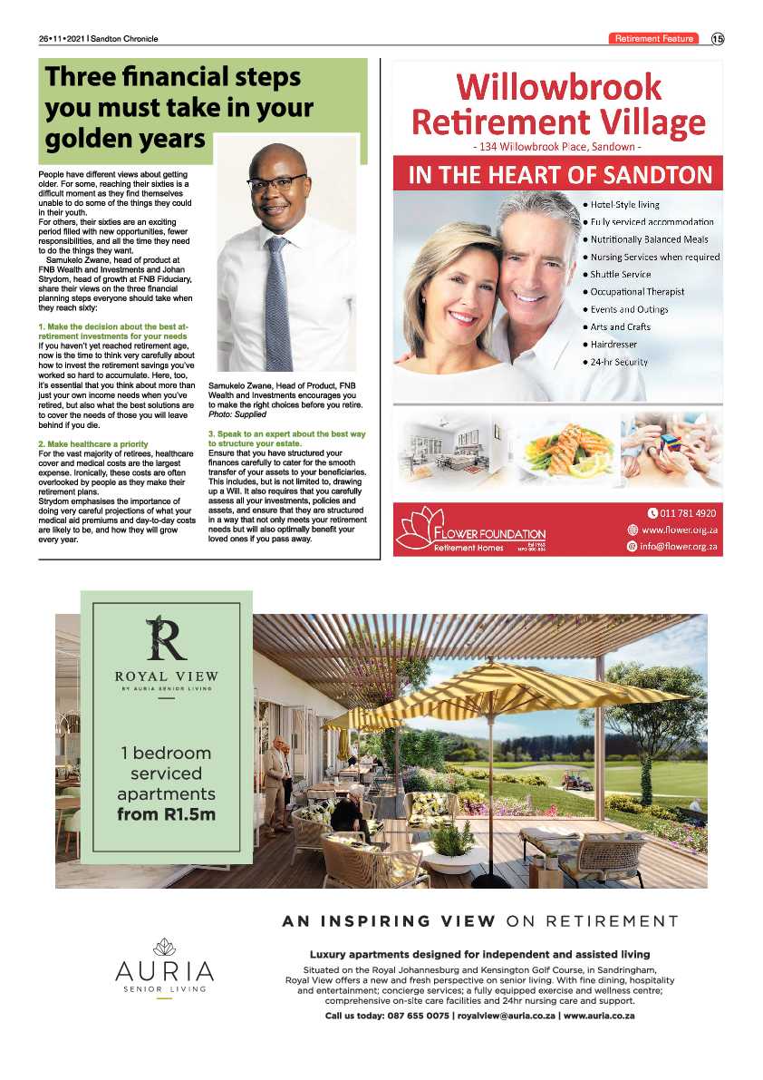 Sandton Chronicle 26 November 2021 page 15