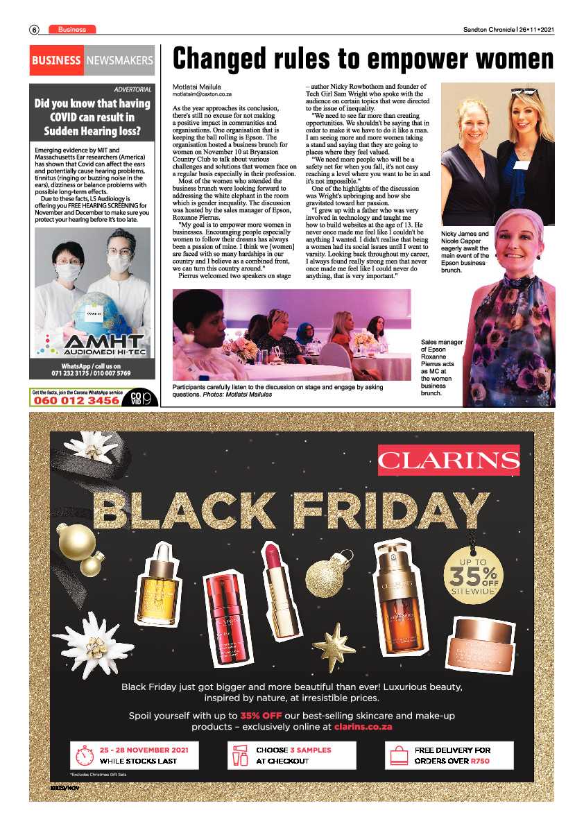 Sandton Chronicle 26 November 2021 page 6