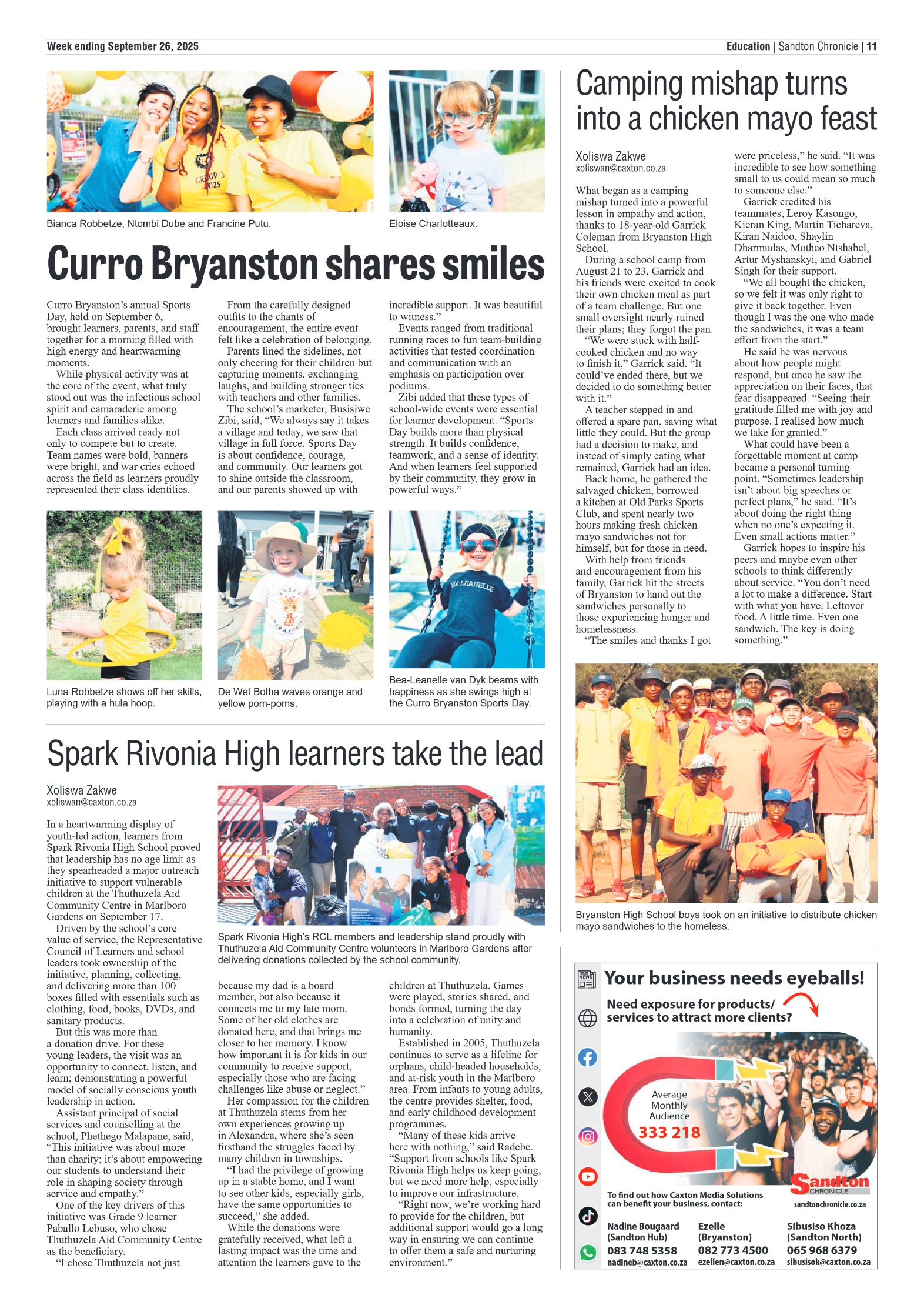 Sandton Chronicle 26 September 2025 page 11