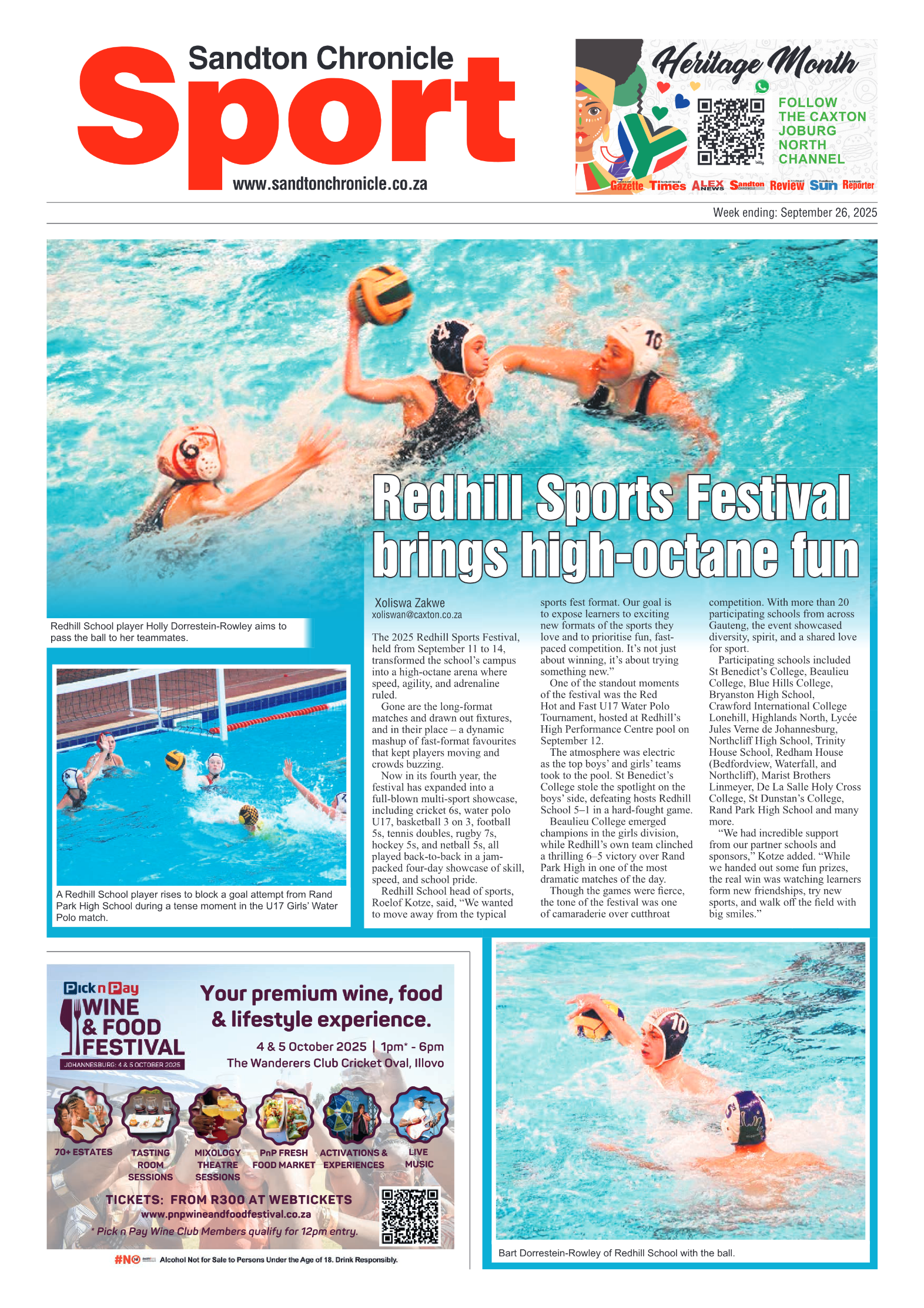 Sandton Chronicle 26 September 2025 page 12