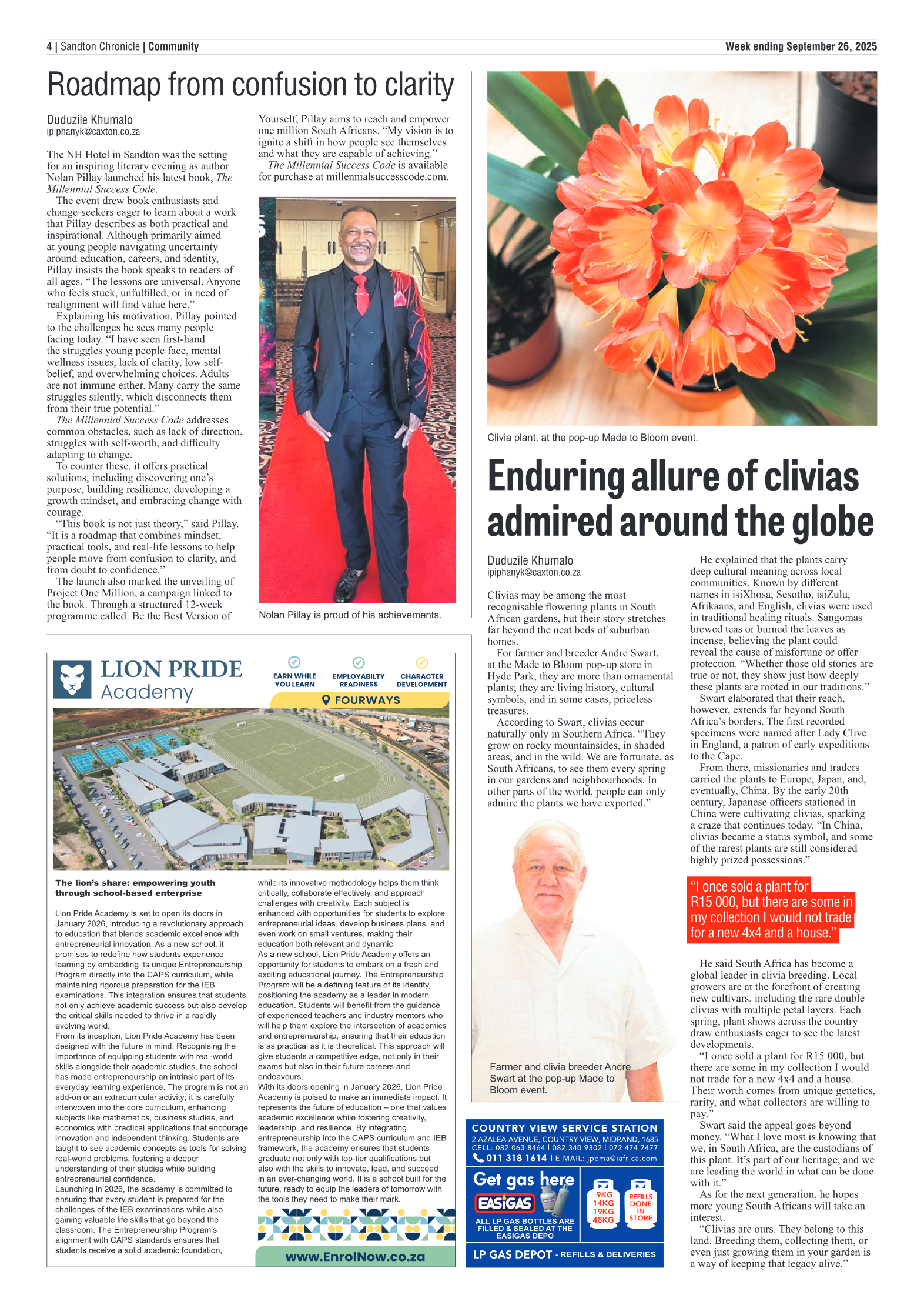 Sandton Chronicle 26 September 2025 page 4