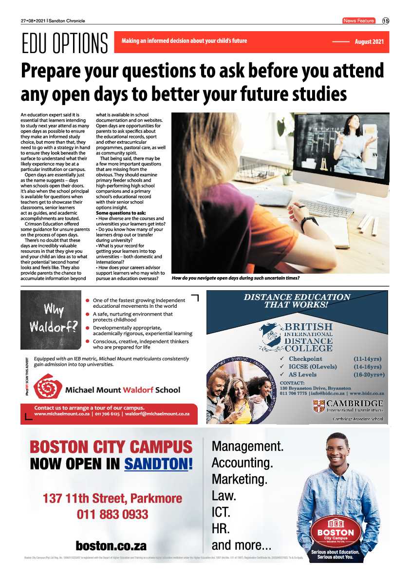 Sandton Chronicle 27 August 2021 page 15