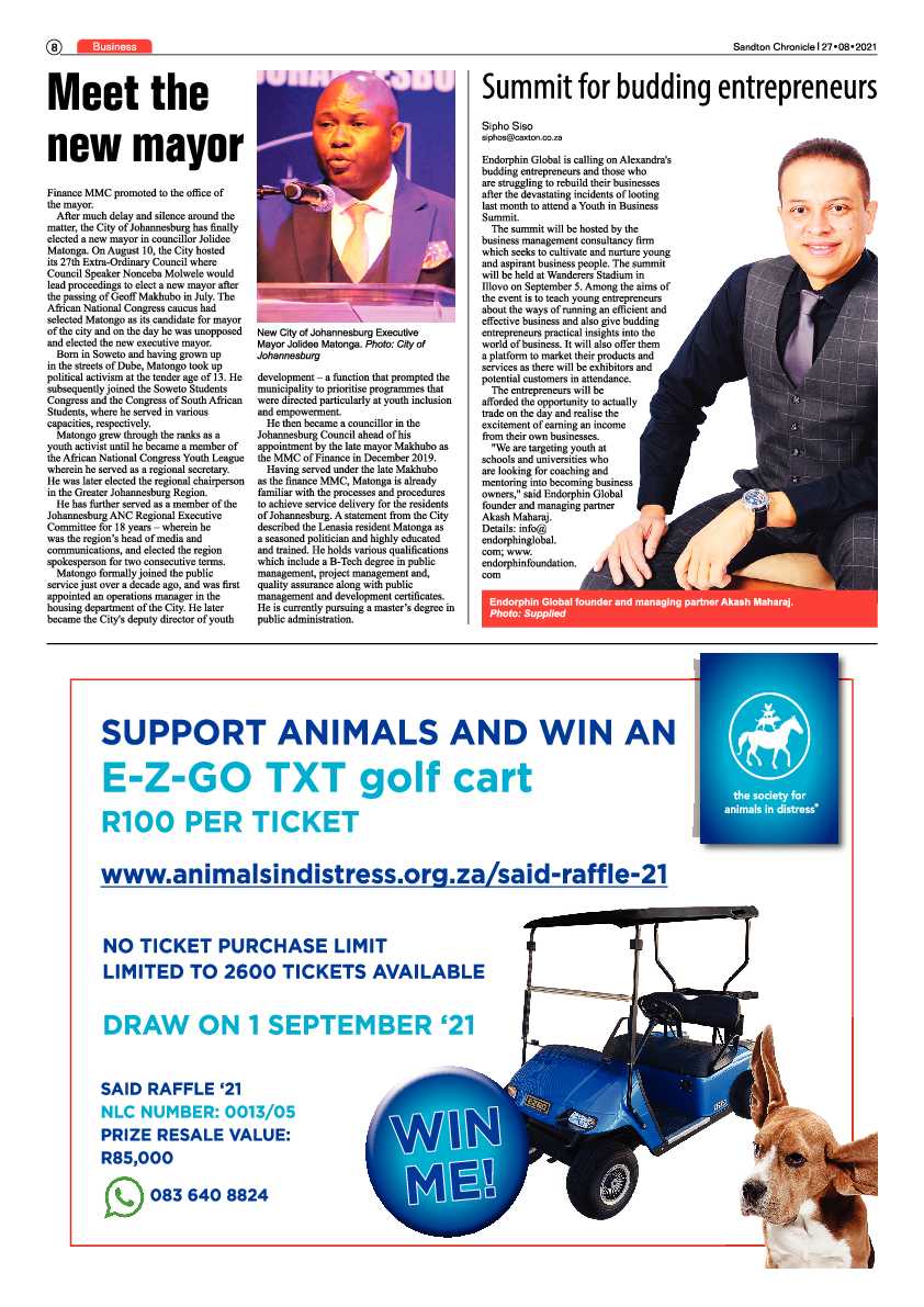 Sandton Chronicle 27 August 2021 page 8