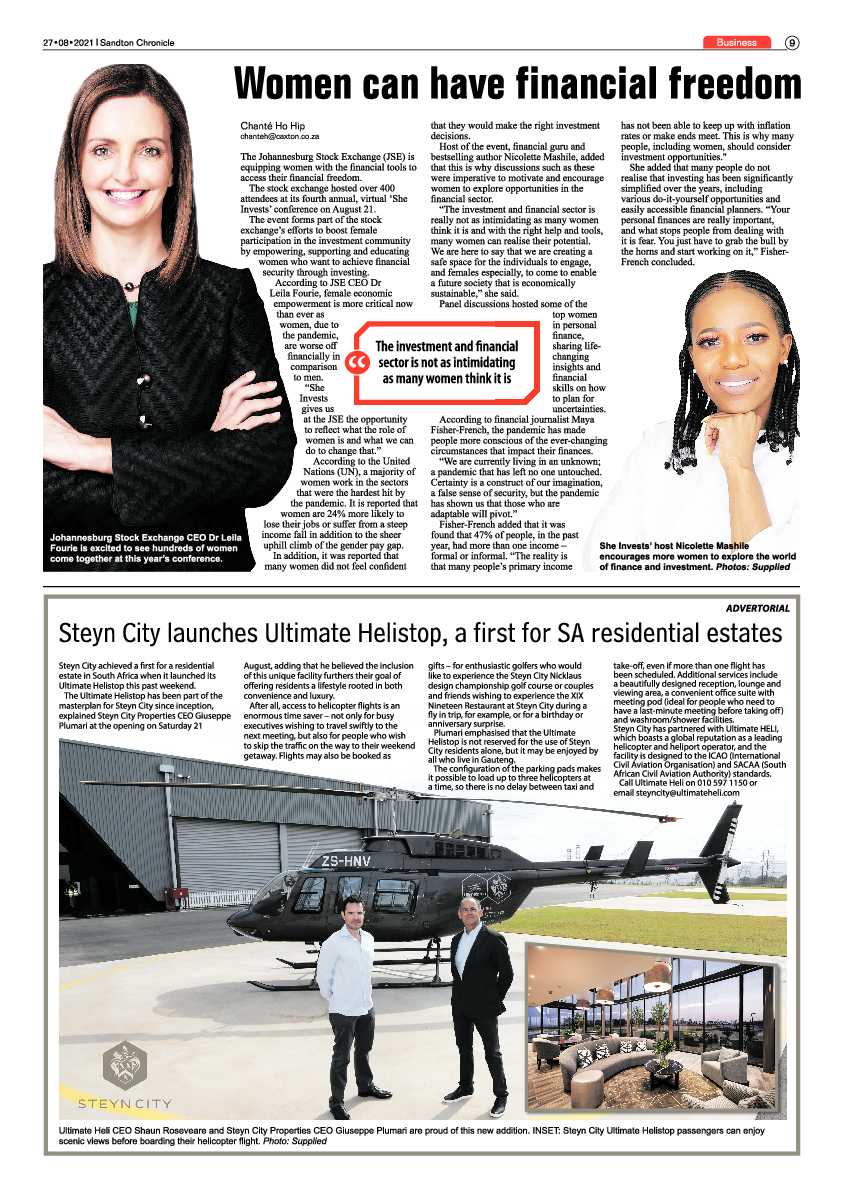 Sandton Chronicle 27 August 2021 page 9