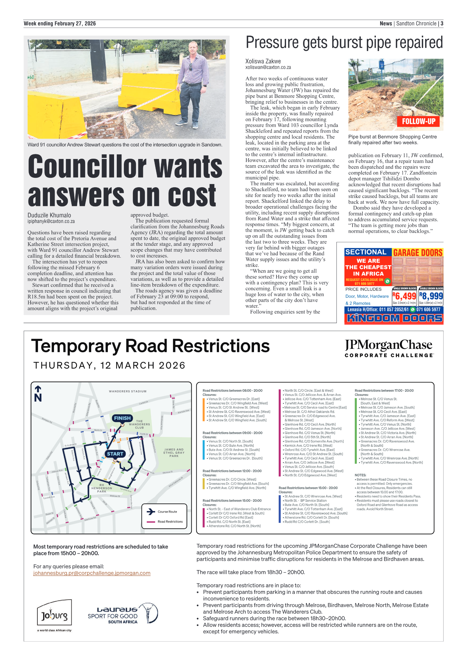 Sandton Chronicle 27 February 2026 page 3