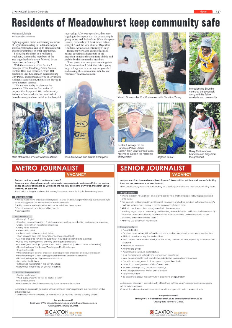 Sandton Chronicle 27 Jan 2023 page 3