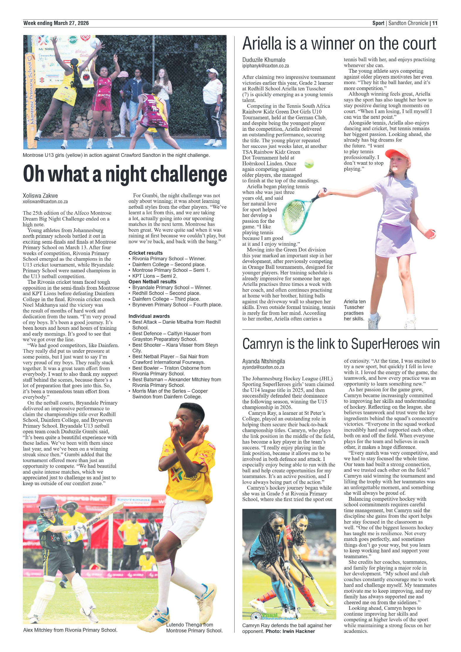 Sandton Chronicle 27 March 2026 page 11