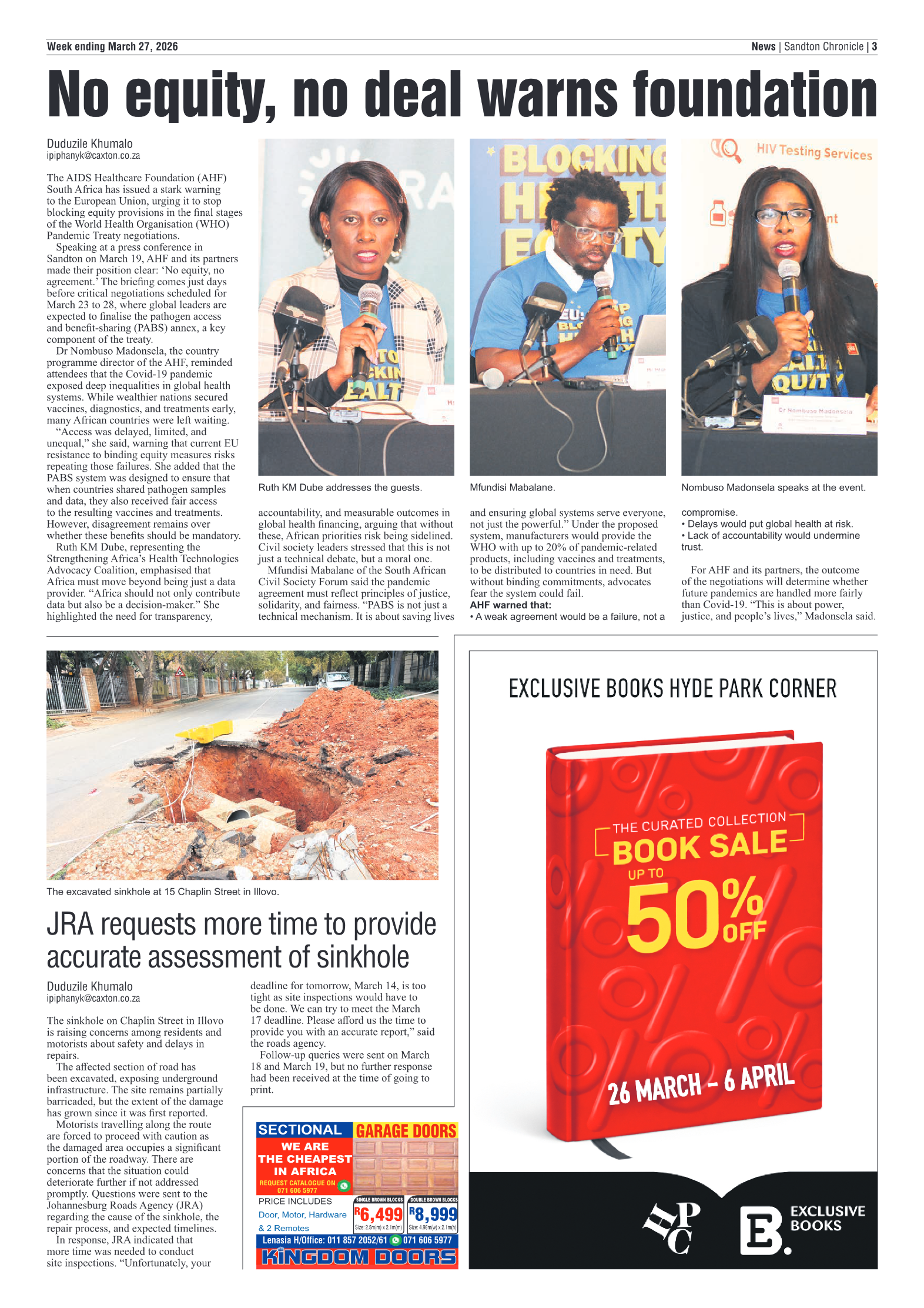 Sandton Chronicle 27 March 2026 page 3