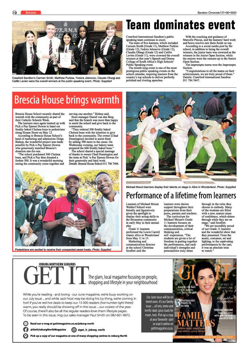 Sandton Chronicle 27 May 2022 page 10