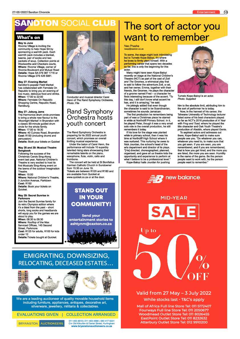 Sandton Chronicle 27 May 2022 page 13