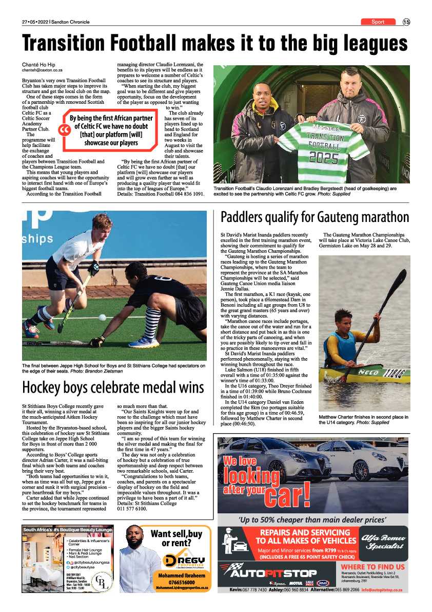Sandton Chronicle 27 May 2022 page 15