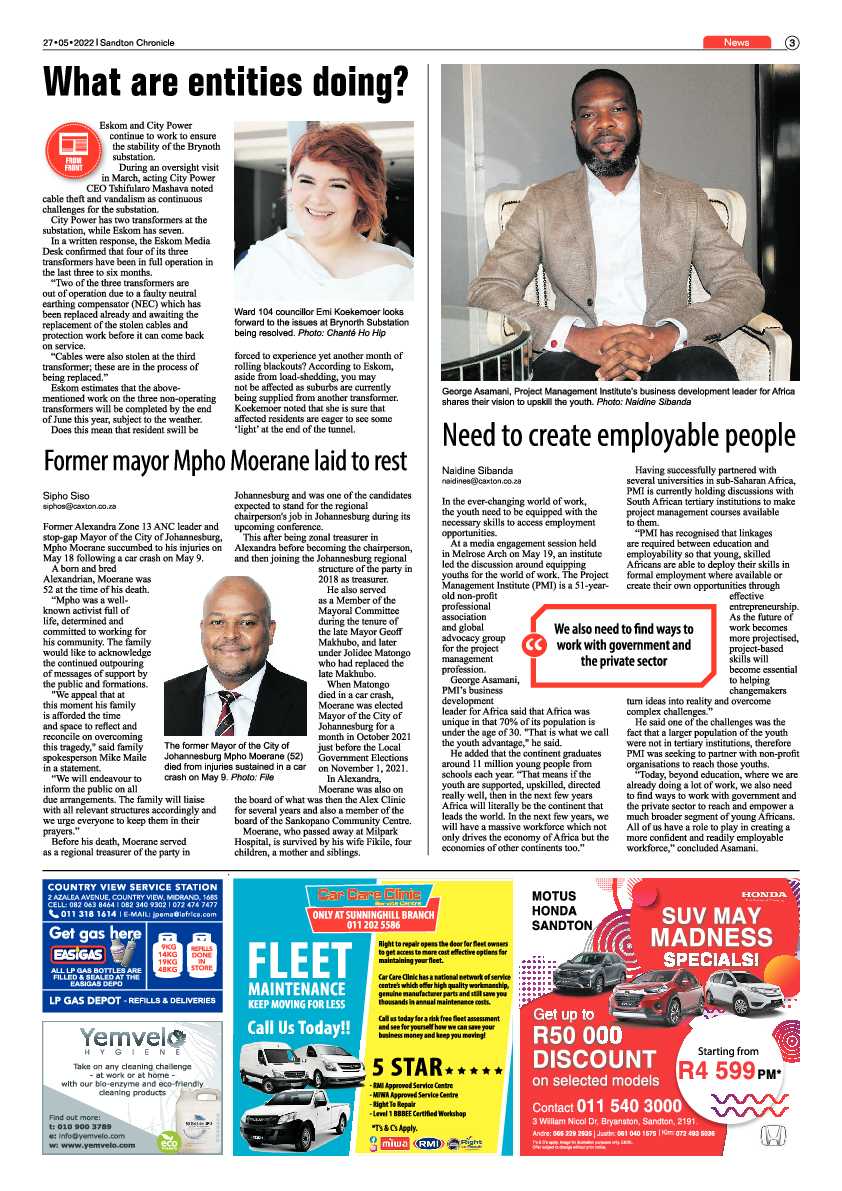 Sandton Chronicle 27 May 2022 page 3
