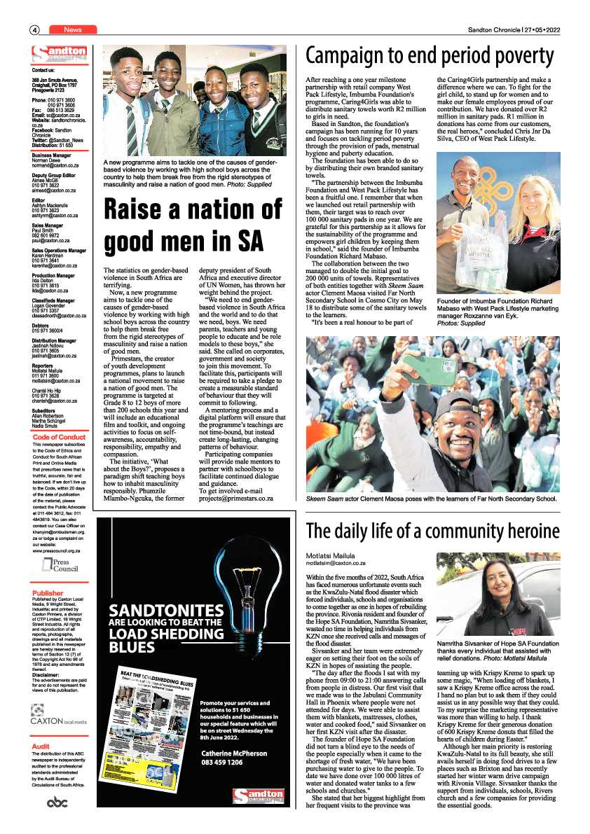 Sandton Chronicle 27 May 2022 page 4