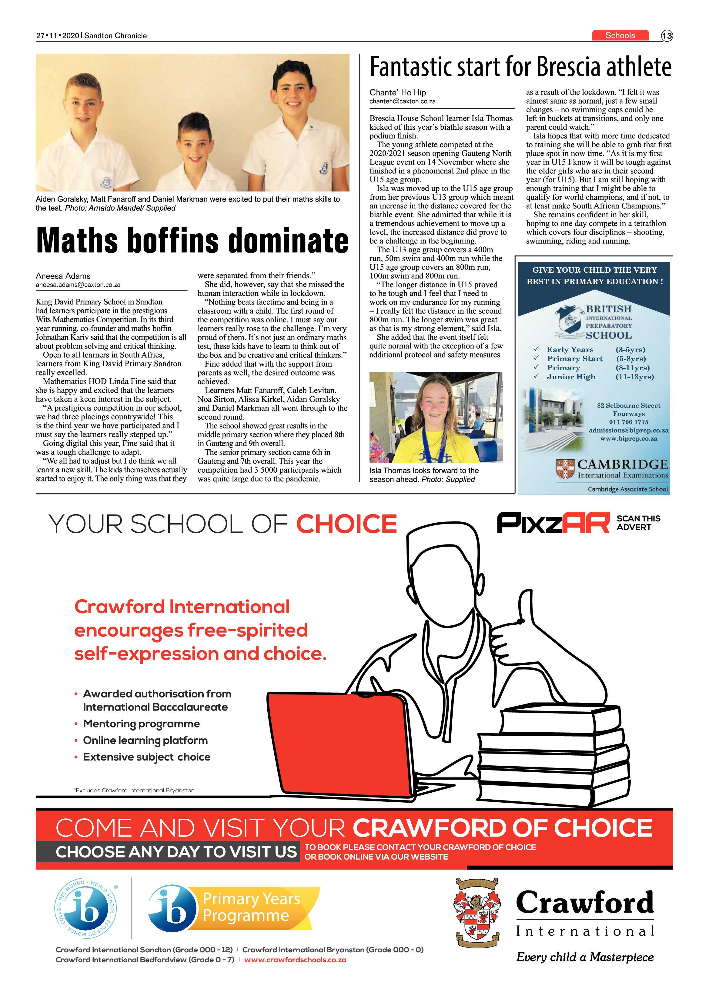Sandton Chronicle 27 November 2020 page 13