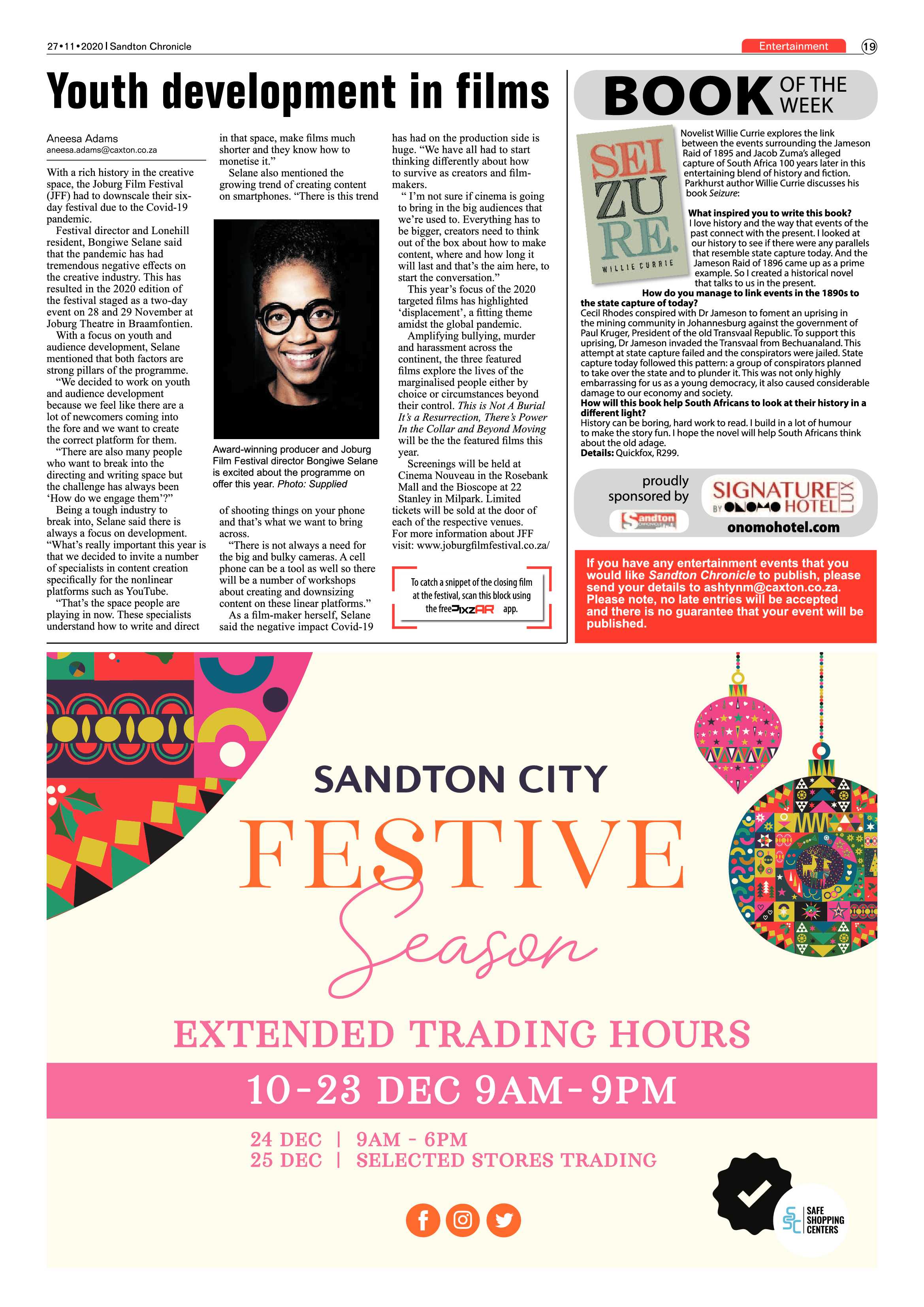 Sandton Chronicle 27 November 2020 page 19