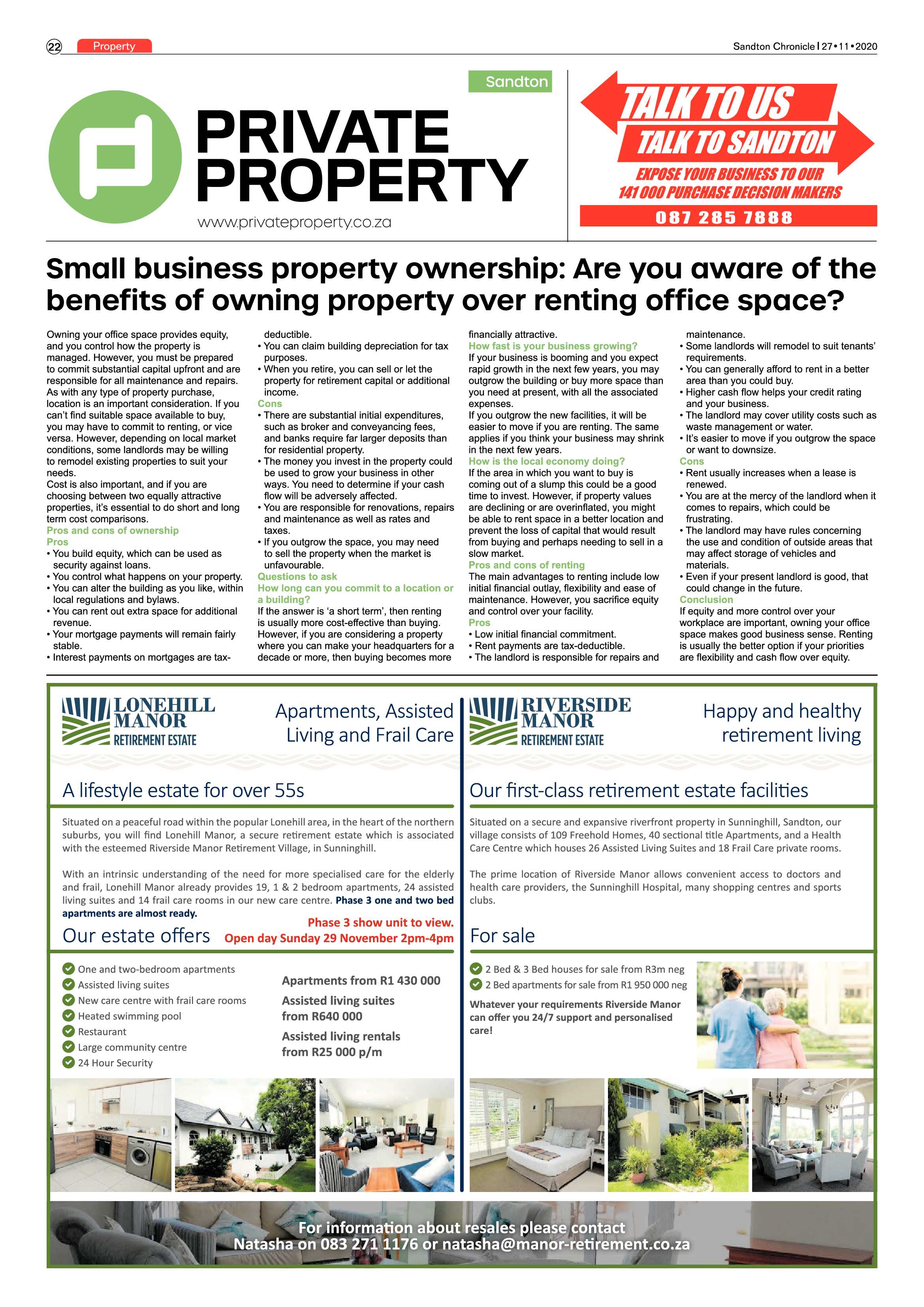 Sandton Chronicle 27 November 2020 page 22