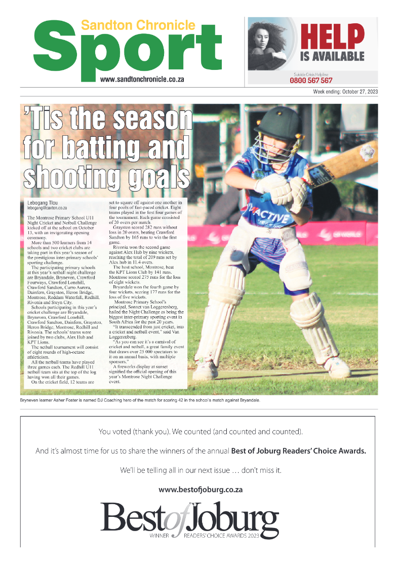 Sandton Chronicle 27 October 2023 page 12