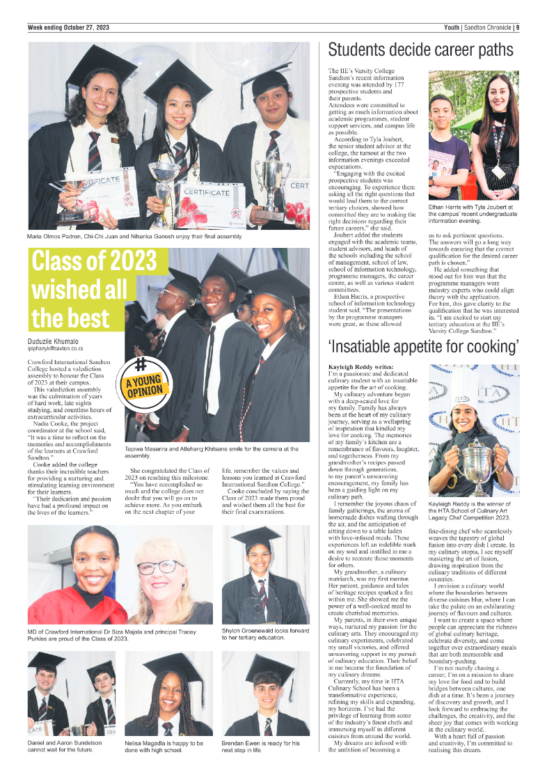 Sandton Chronicle 27 October 2023 page 9
