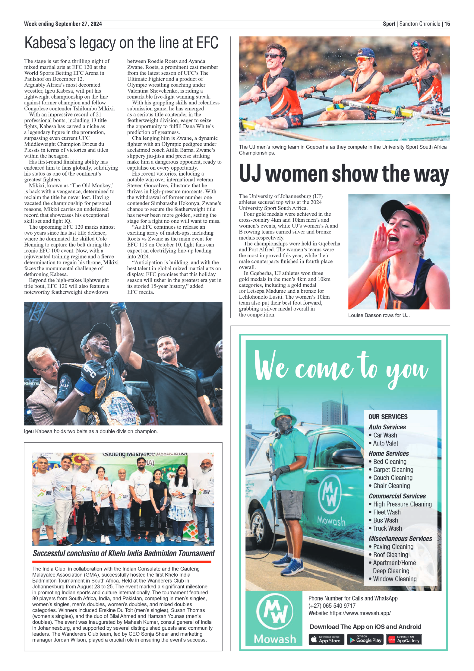 Sandton Chronicle 27 September 2024 page 16