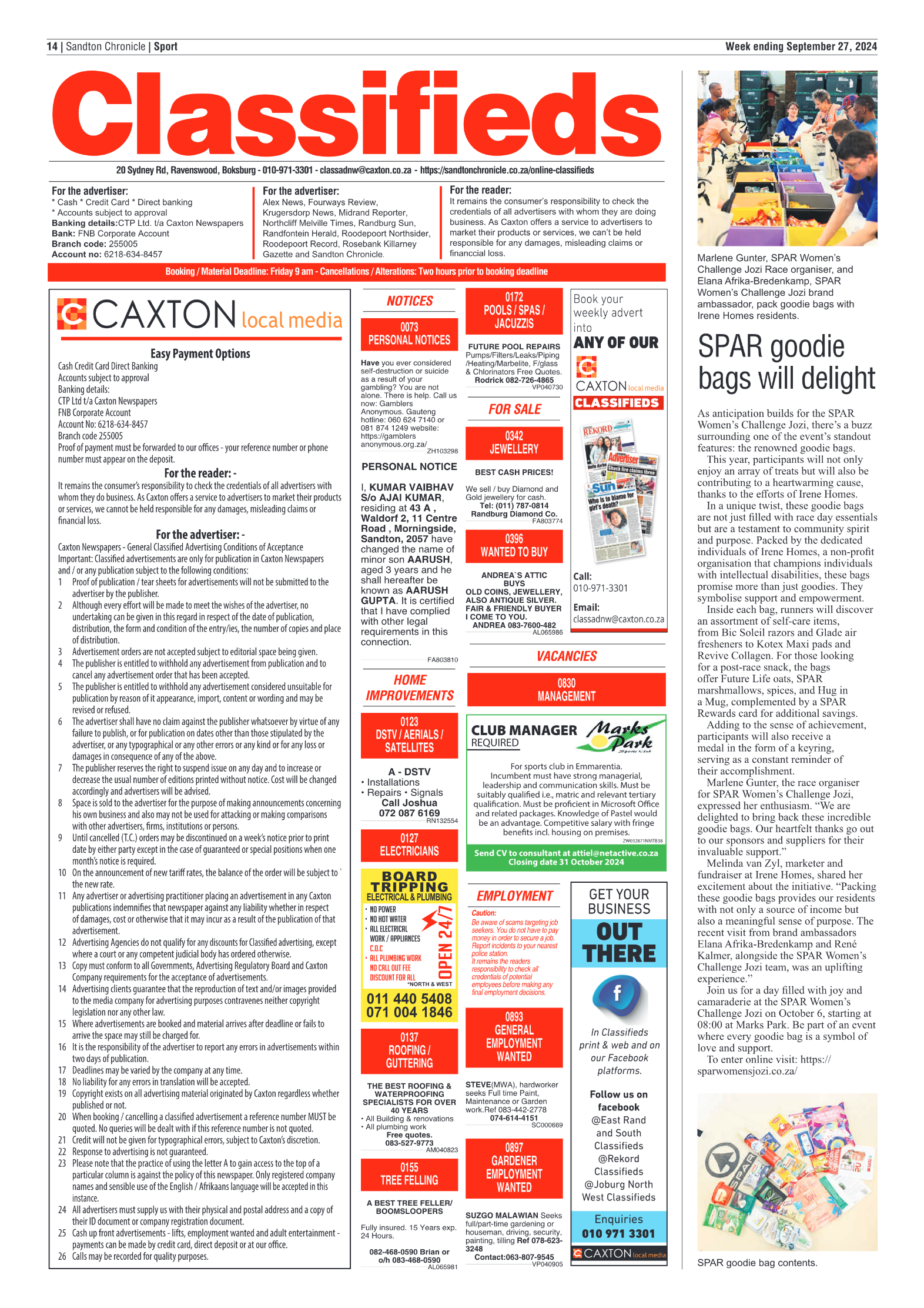 Sandton Chronicle 27 September 2024 page 20