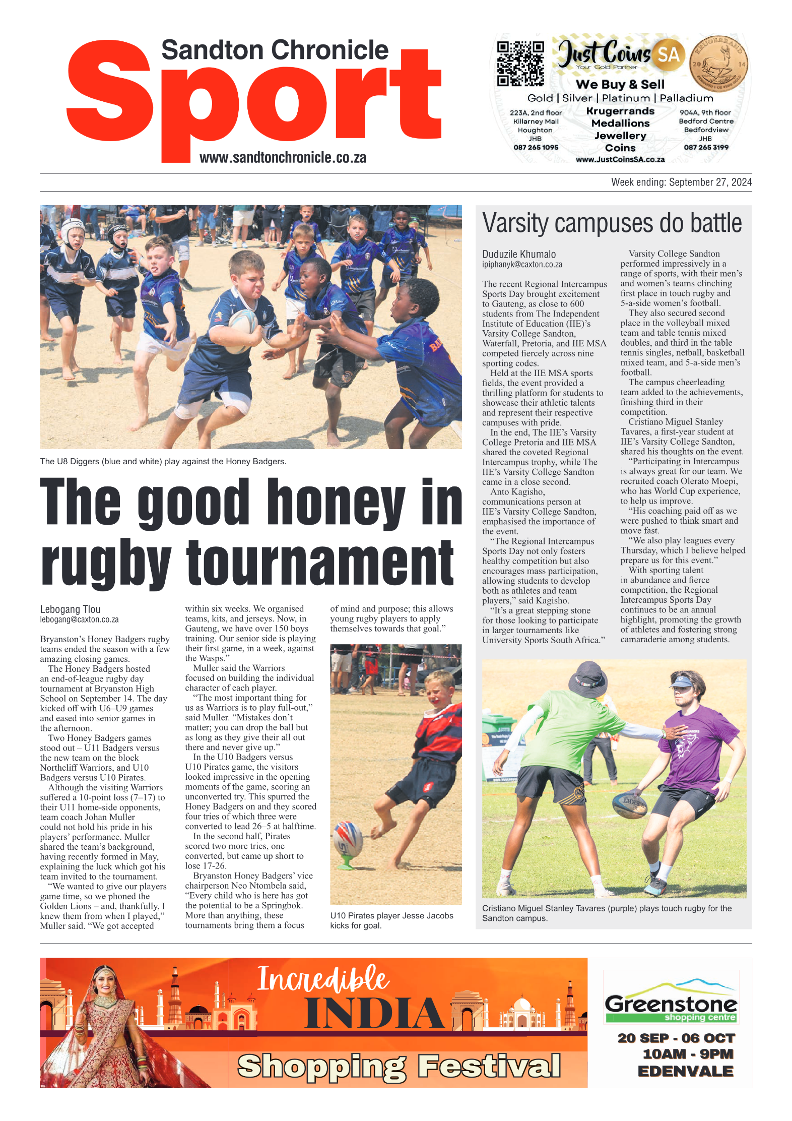 Sandton Chronicle 27 September 2024 page 21