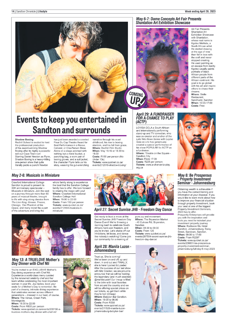 Sandton Chronicle 28 April 2023 page 14