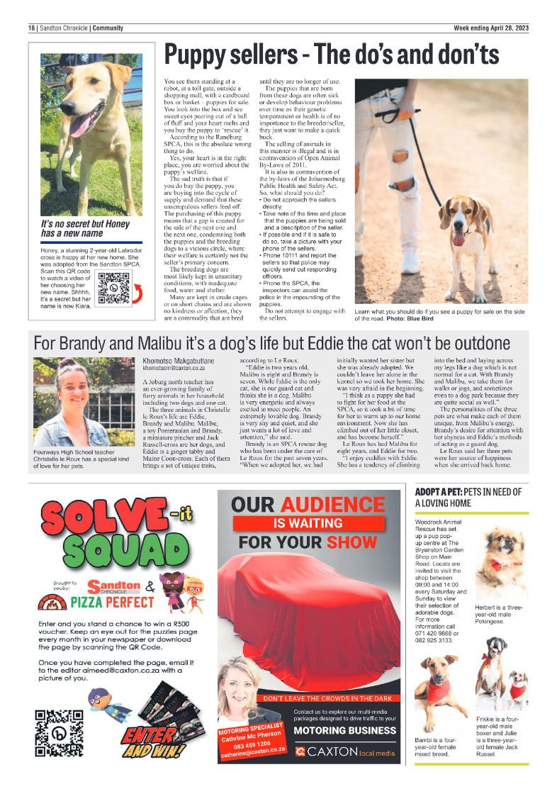 Sandton Chronicle 28 April 2023 page 16