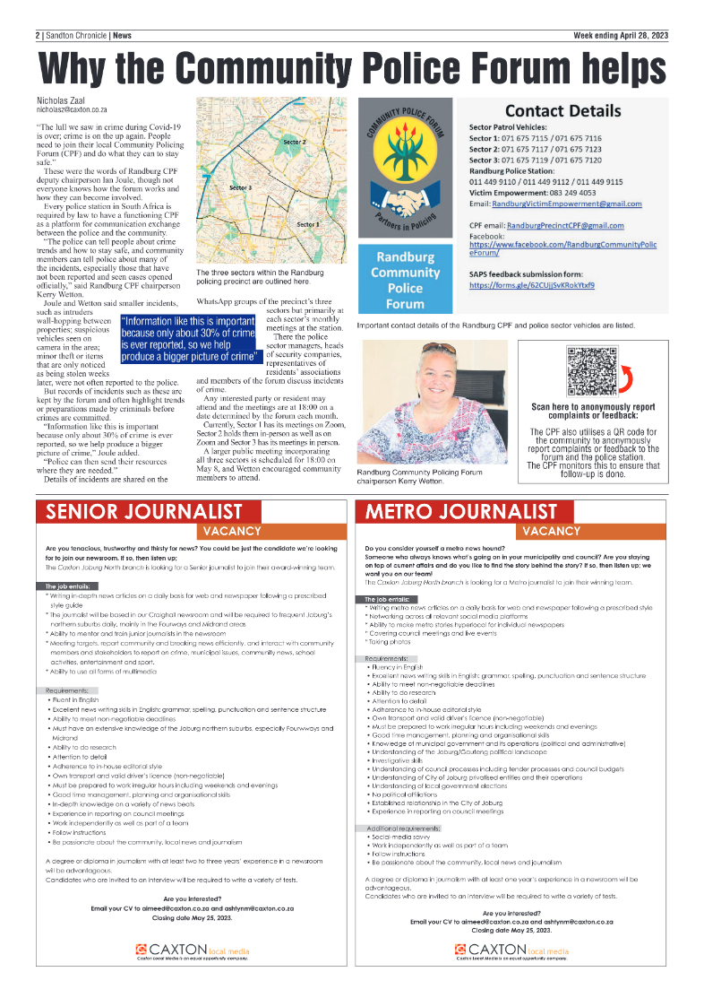 Sandton Chronicle 28 April 2023 page 2
