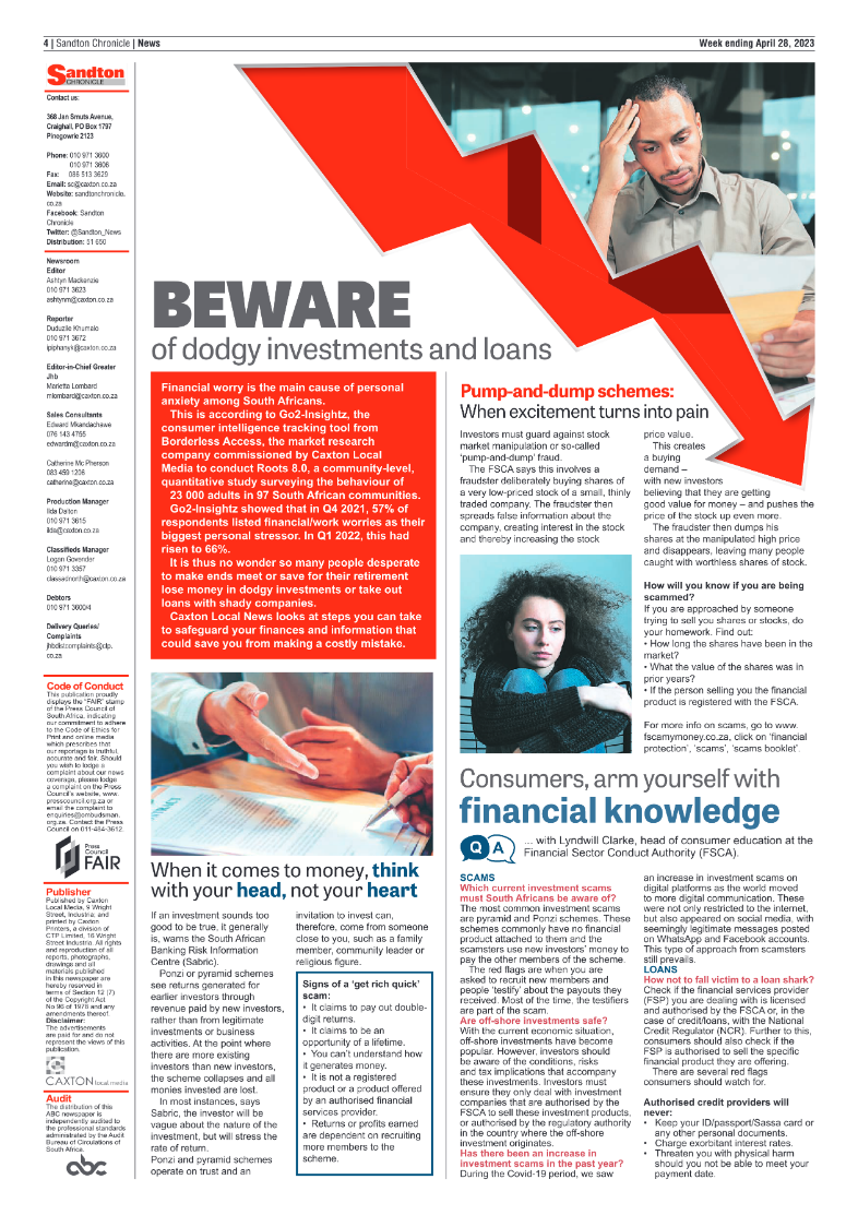 Sandton Chronicle 28 April 2023 page 4