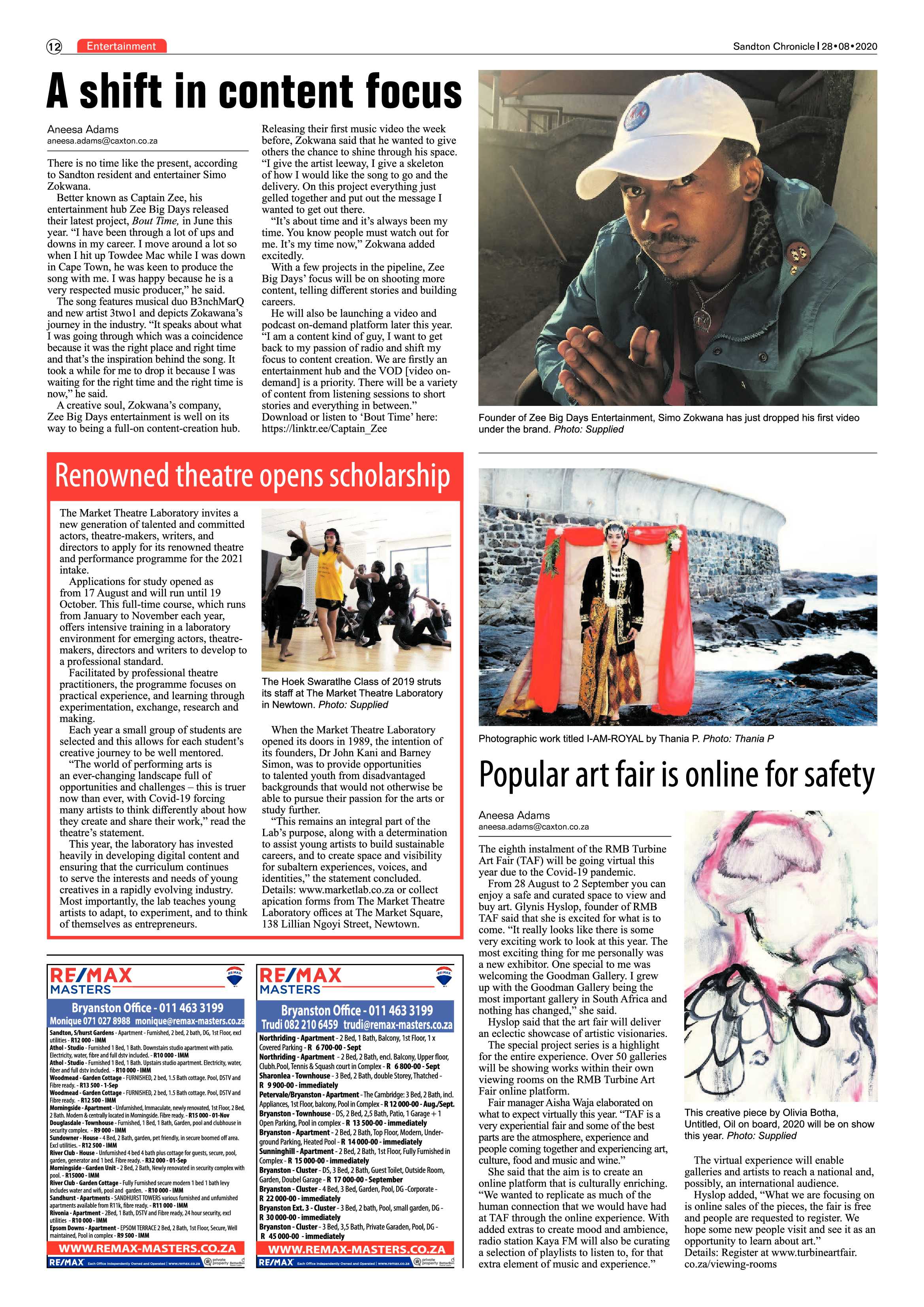 Sandton Chronicle 28 August 2020 page 12
