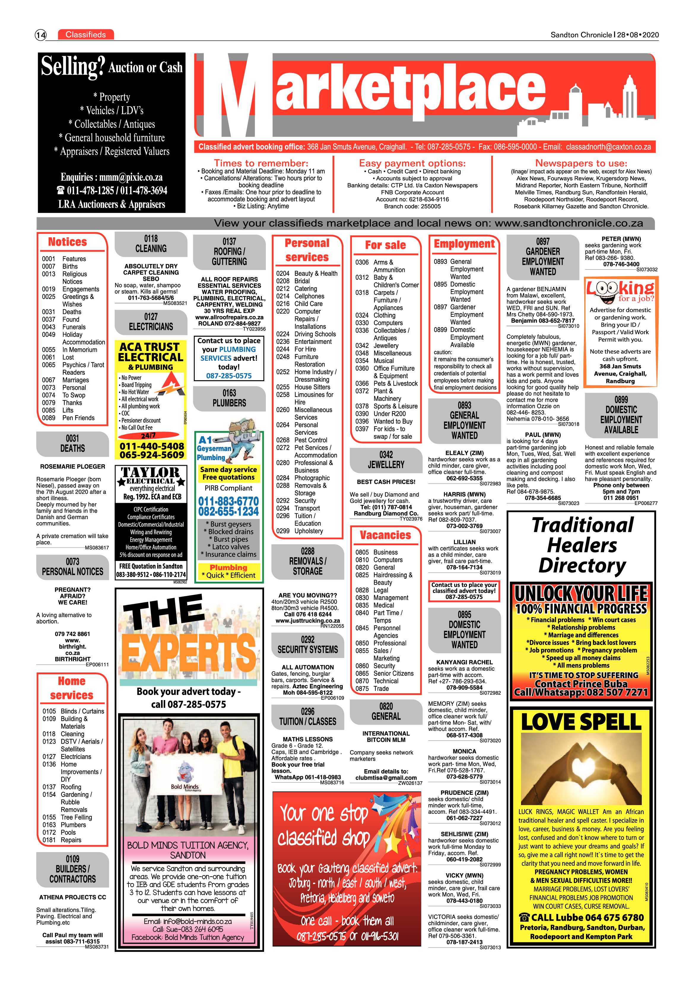 Sandton Chronicle 28 August 2020 page 14