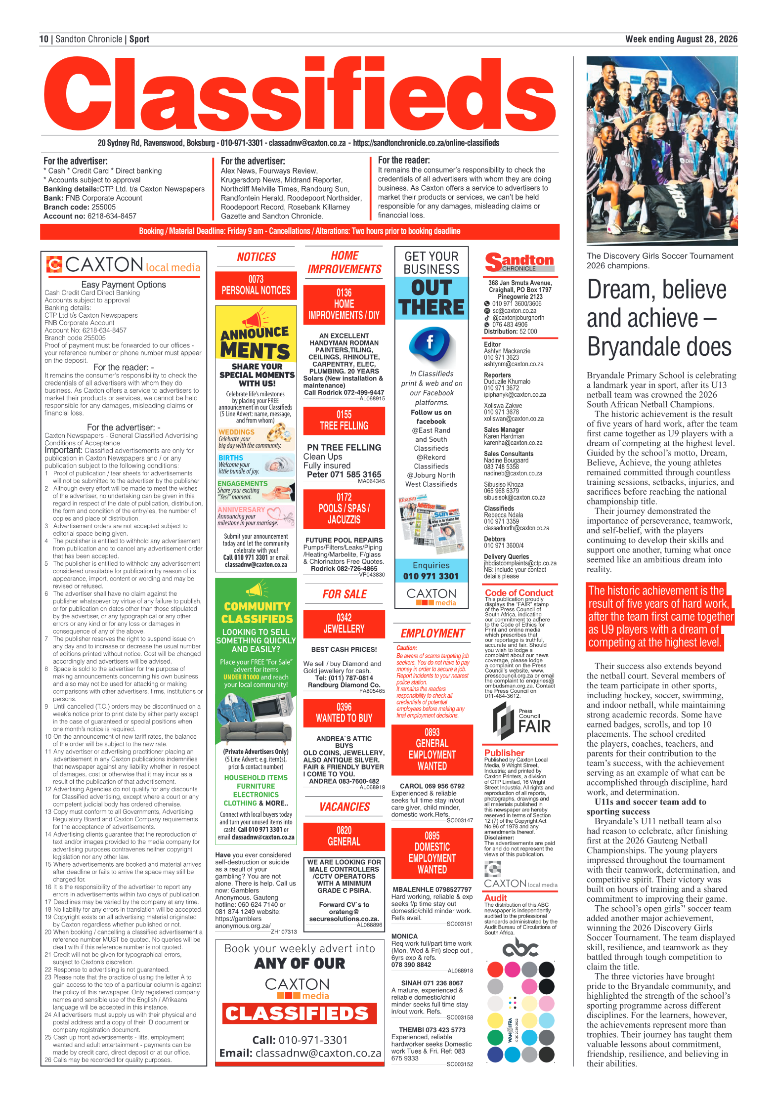 Sandton Chronicle 28 August 2026 page 10