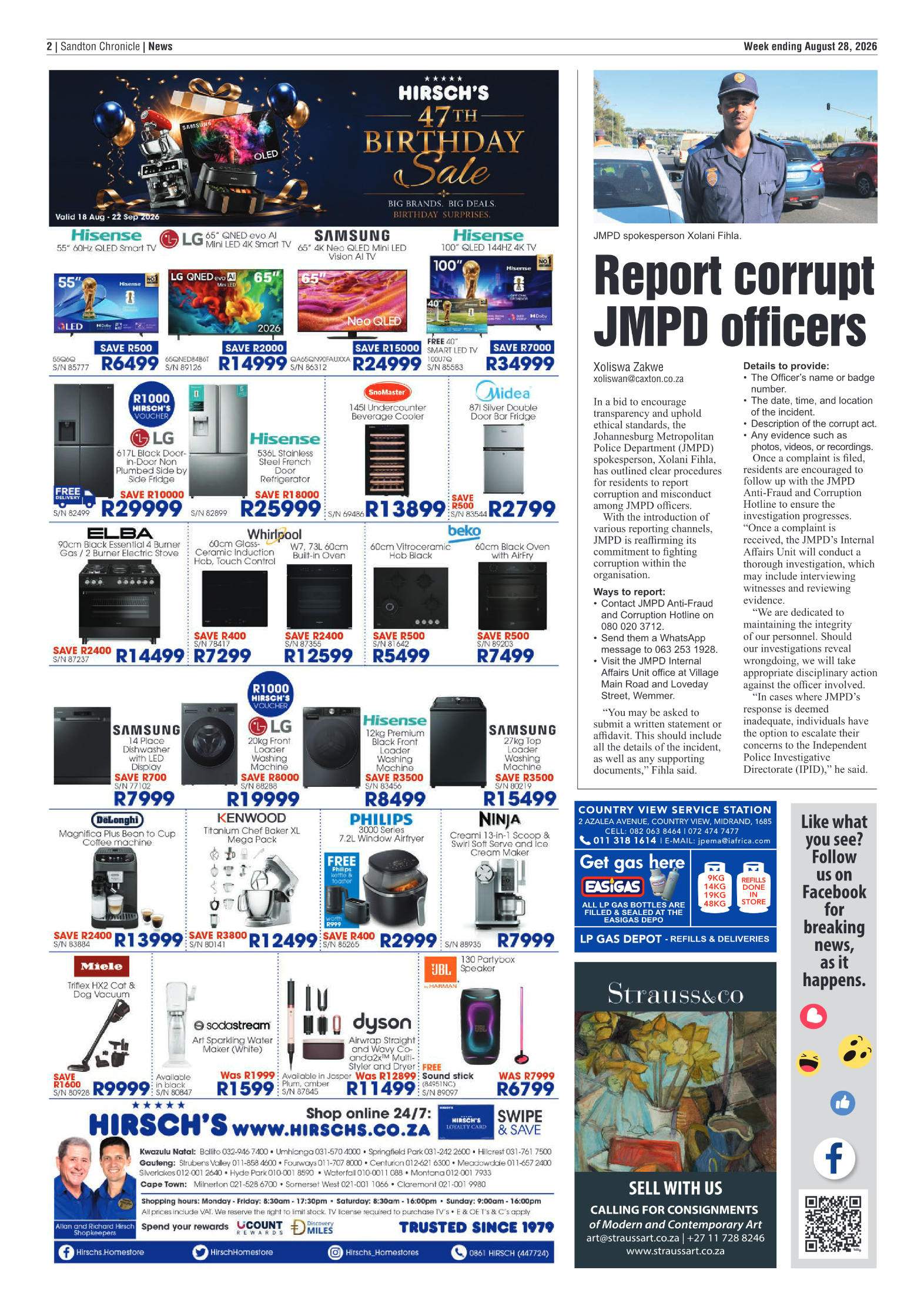Sandton Chronicle 28 August 2026 page 2