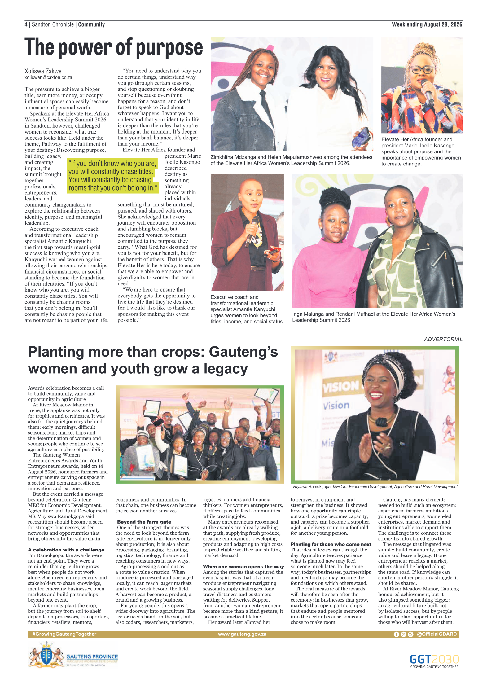 Sandton Chronicle 28 August 2026 page 4